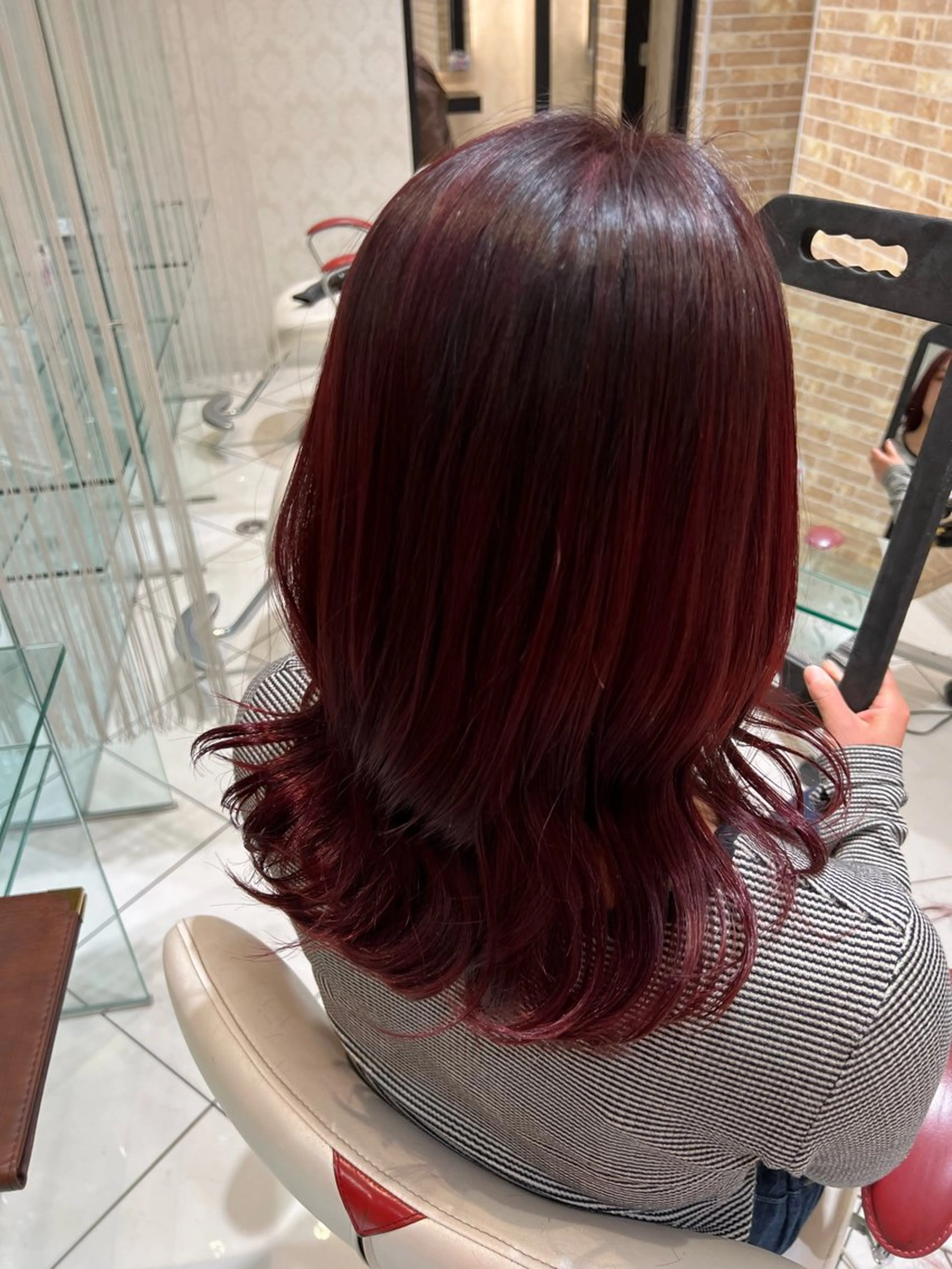 セミロング カラー ボブ/ハイトーン髪質 改善/越谷✨クラモチのヘアスタイル