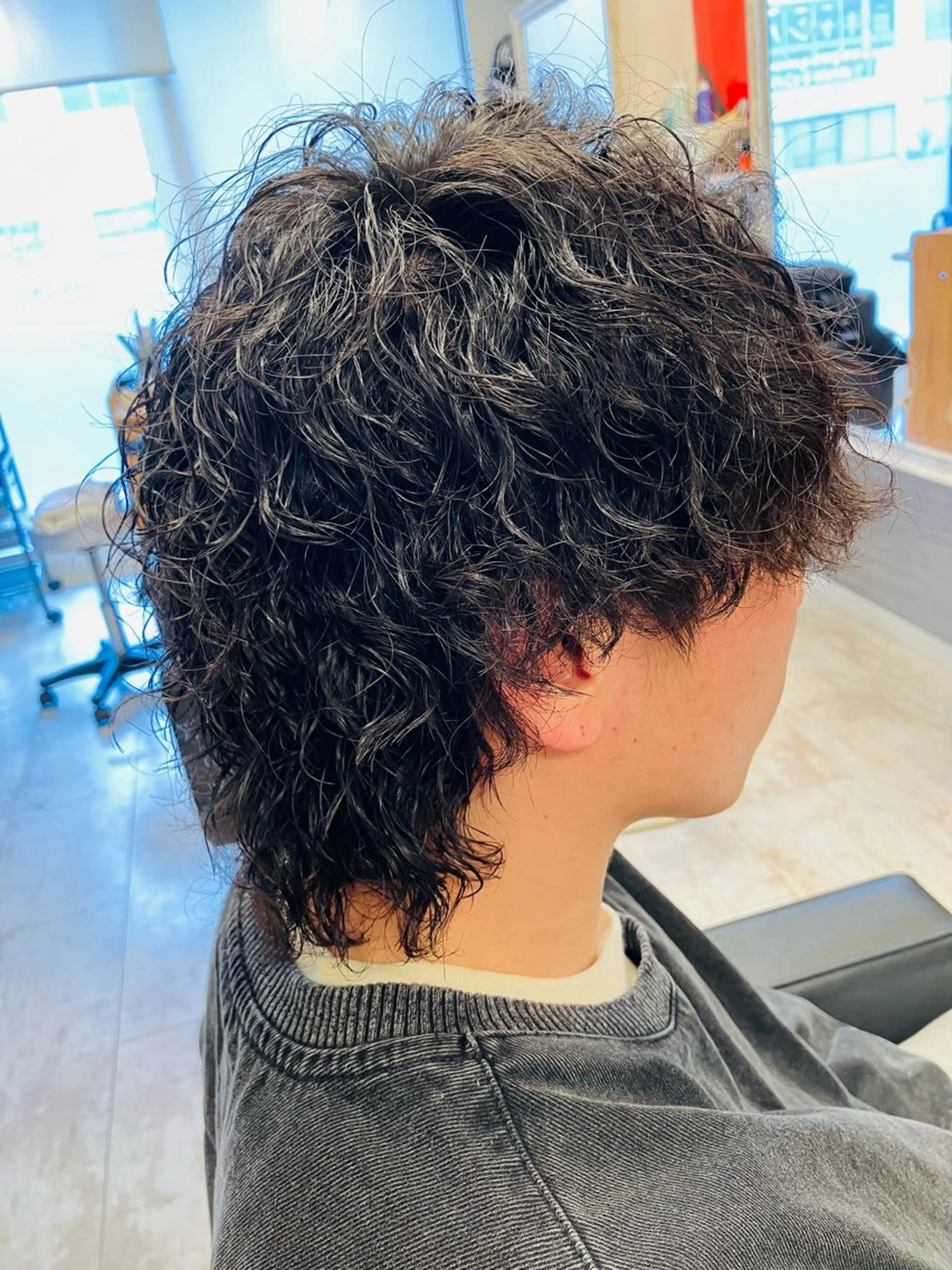 ミディアム パーマ メンズ カット パーマ メンズ特化/パーマ/ フェードWATARUのヘアスタイル