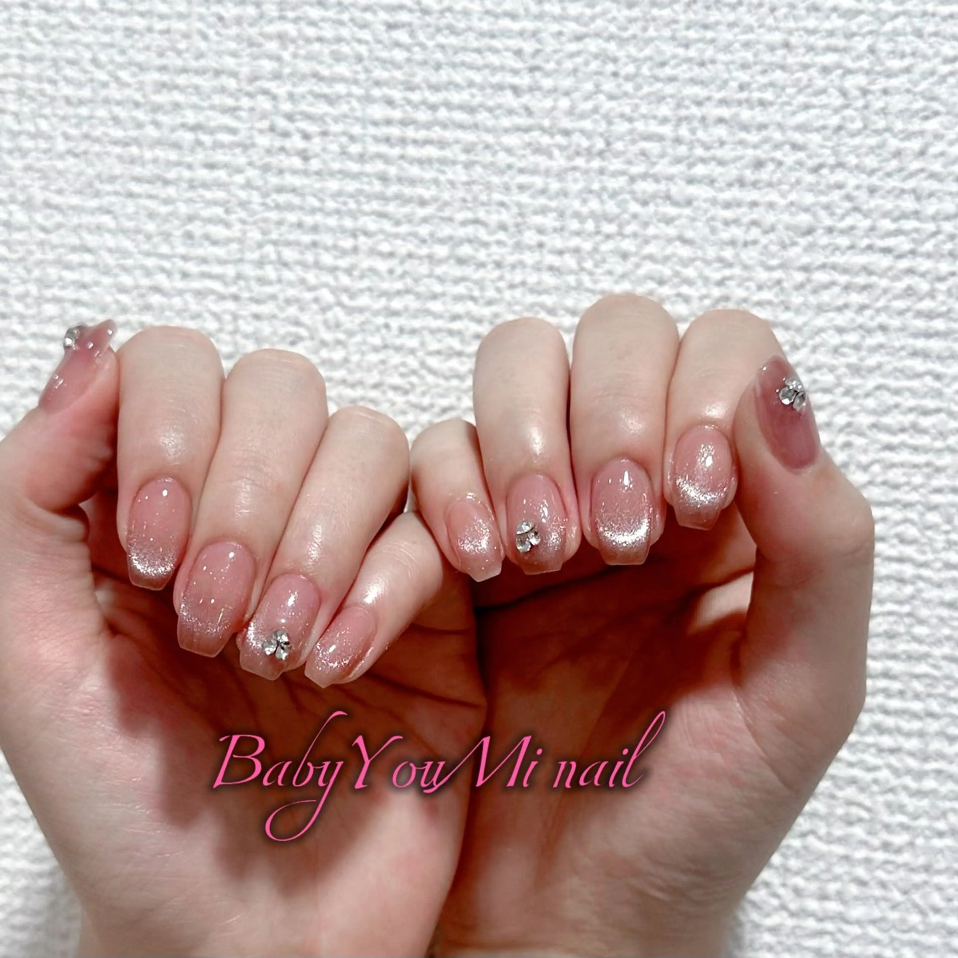 ネイル オーロラネイル フラワーネイル フットネイル フレンチネイル ジェルネイル ハンドネイル BabyYouMi ねねのネイルデザイン