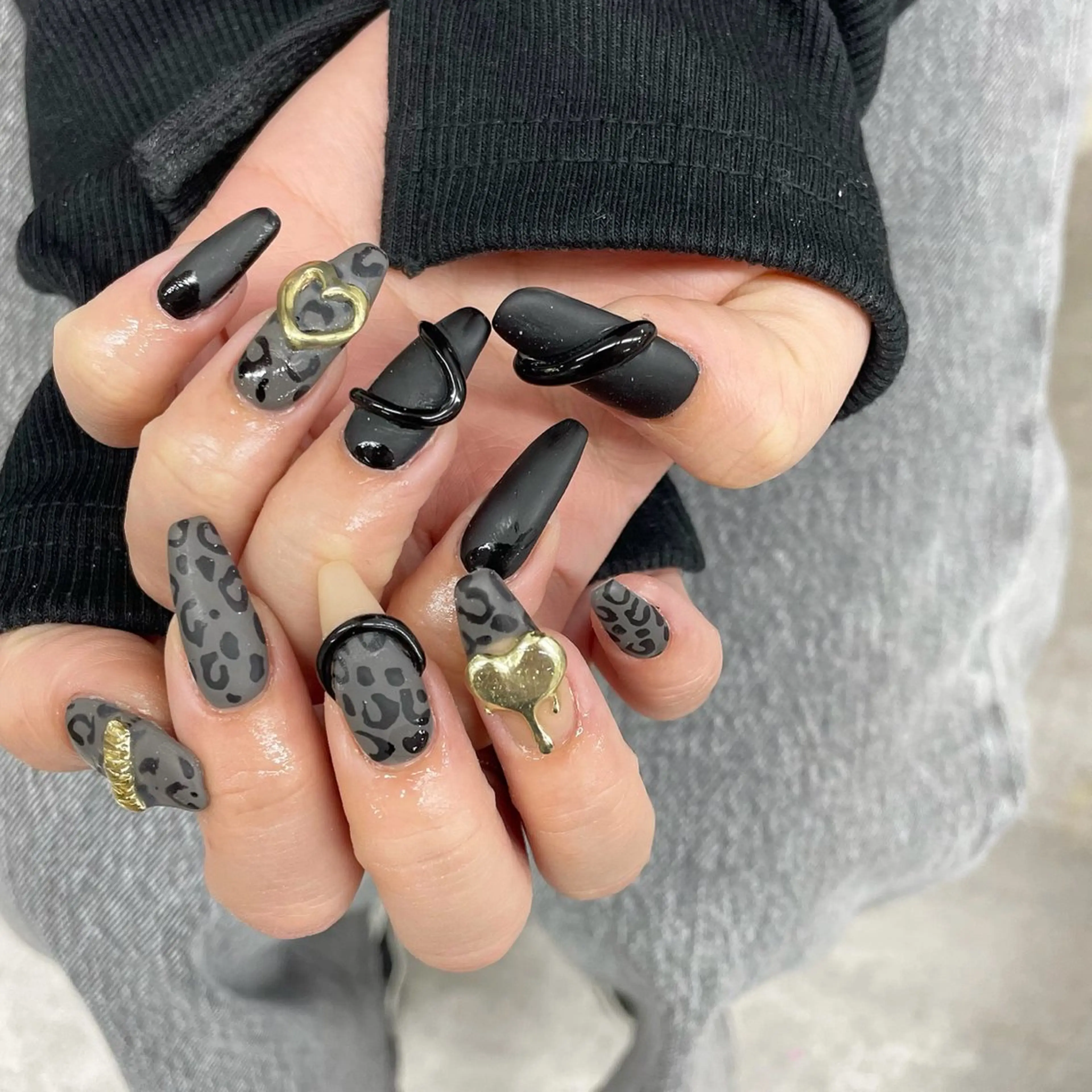 ネイル アニマル柄 マットネイル ハンドネイル Bianca川越西口 KITAZAKI🫧のネイルデザイン