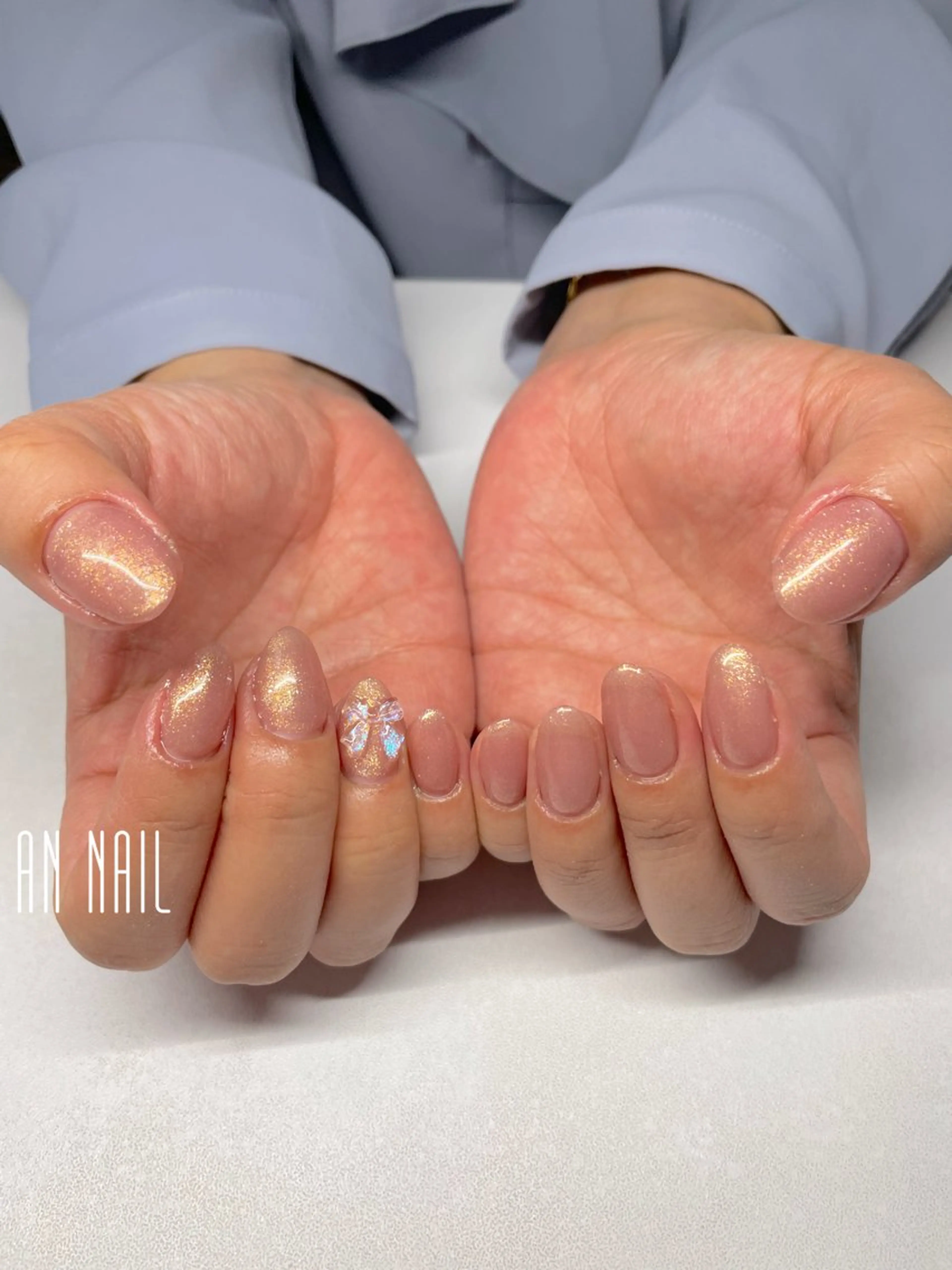 ネイル キラキラネイル マグネットネイル ハンドネイル AN Nailのネイルデザイン