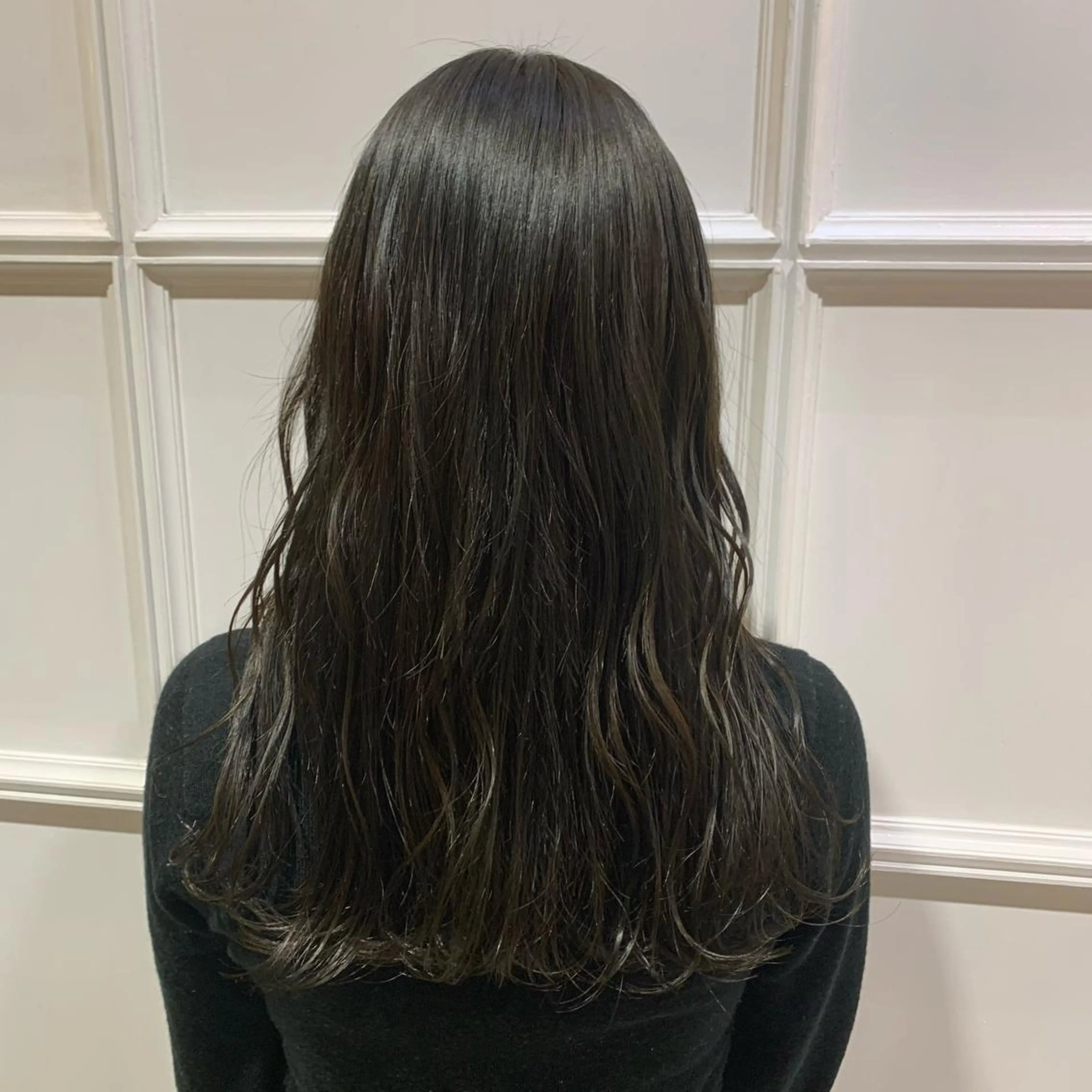 ロング カラー 透明感カラー グレージュ オリーブグレージュ オリーブグレー 髪質改善カラー&TR 縮毛矯正/弱酸性矯正のヘアスタイル