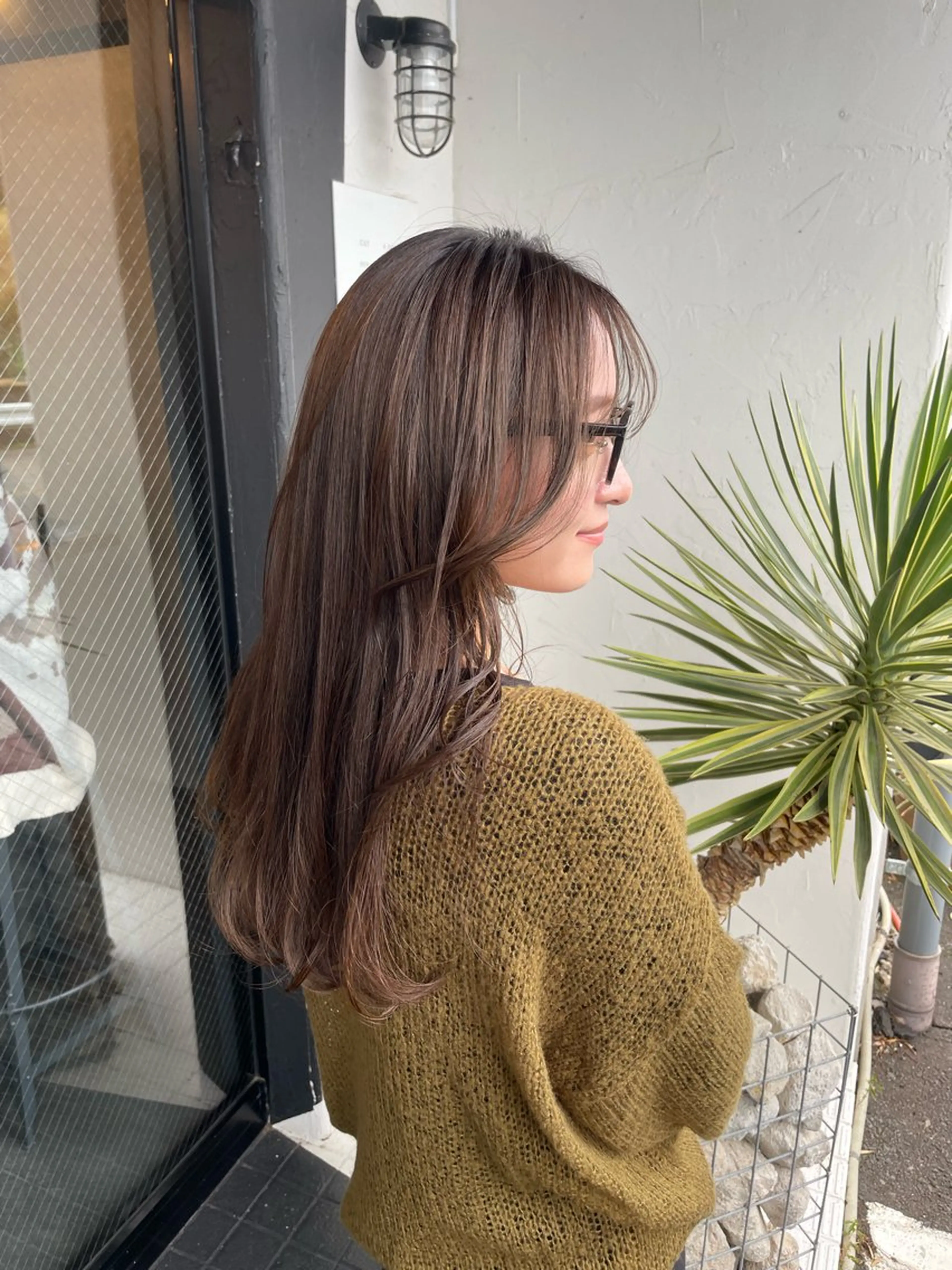 ロング カラー ベージュカラー オリーブベージュ オレンジ カット ヘアカラー CITA （シータ）所属・板井 美紗都のヘアスタイル