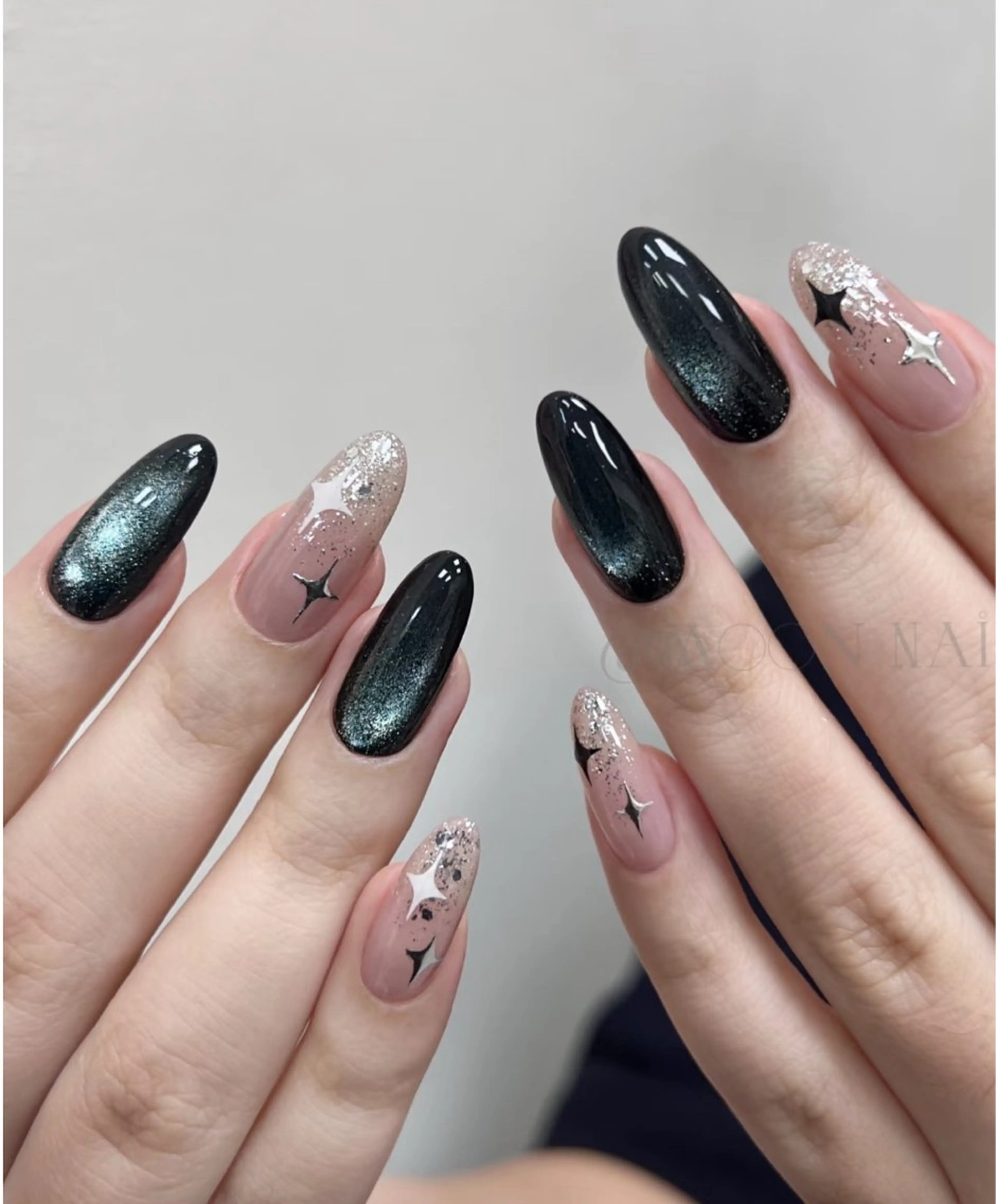 ネイル アートネイル チークネイル 長さ出し フラッシュネイル キラキラネイル ハンドネイル ハンドケア For you. Nail Salonのネイルデザイン