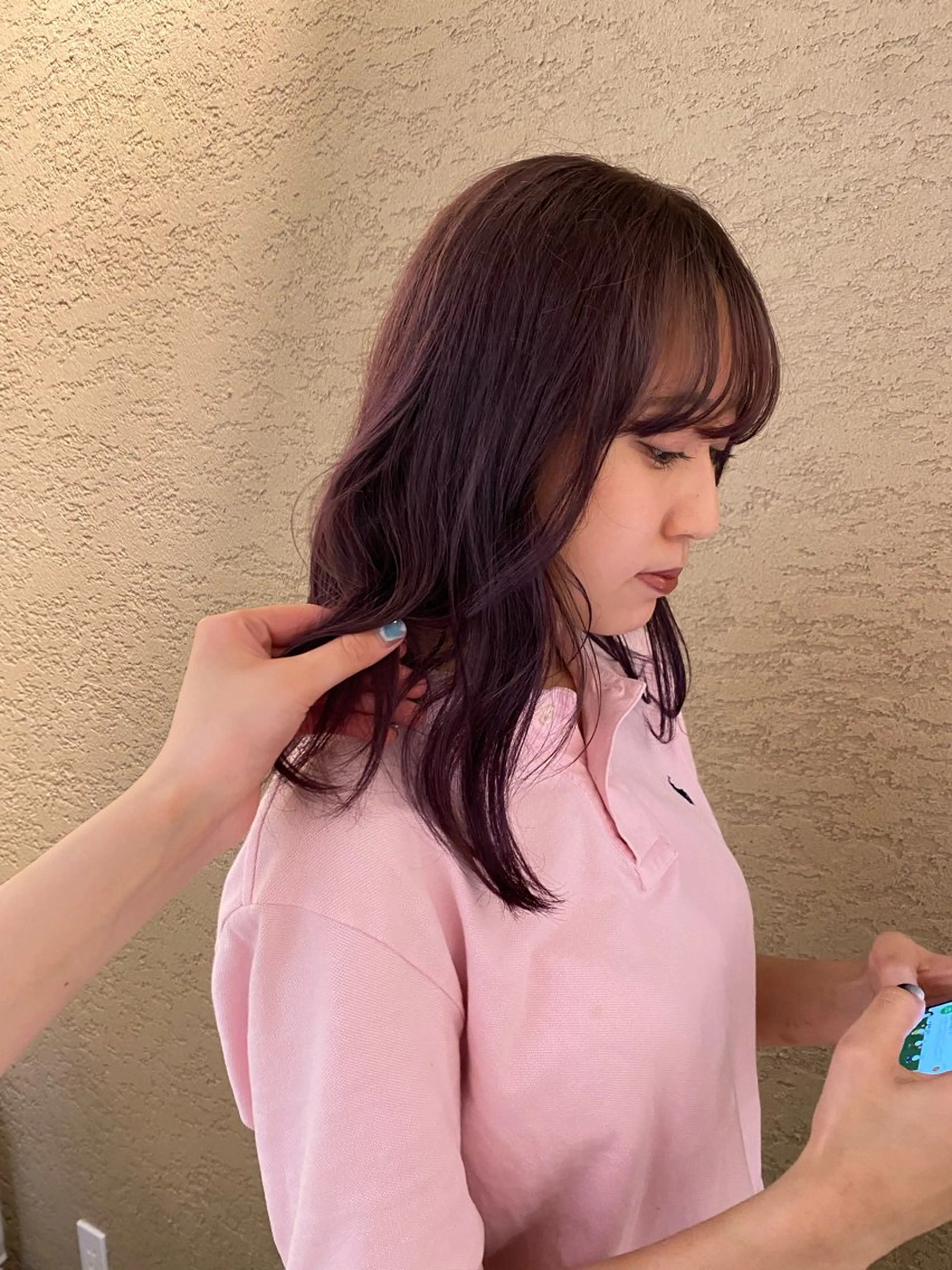 カラー ラベンダーカラー ササノ セナのヘアスタイル