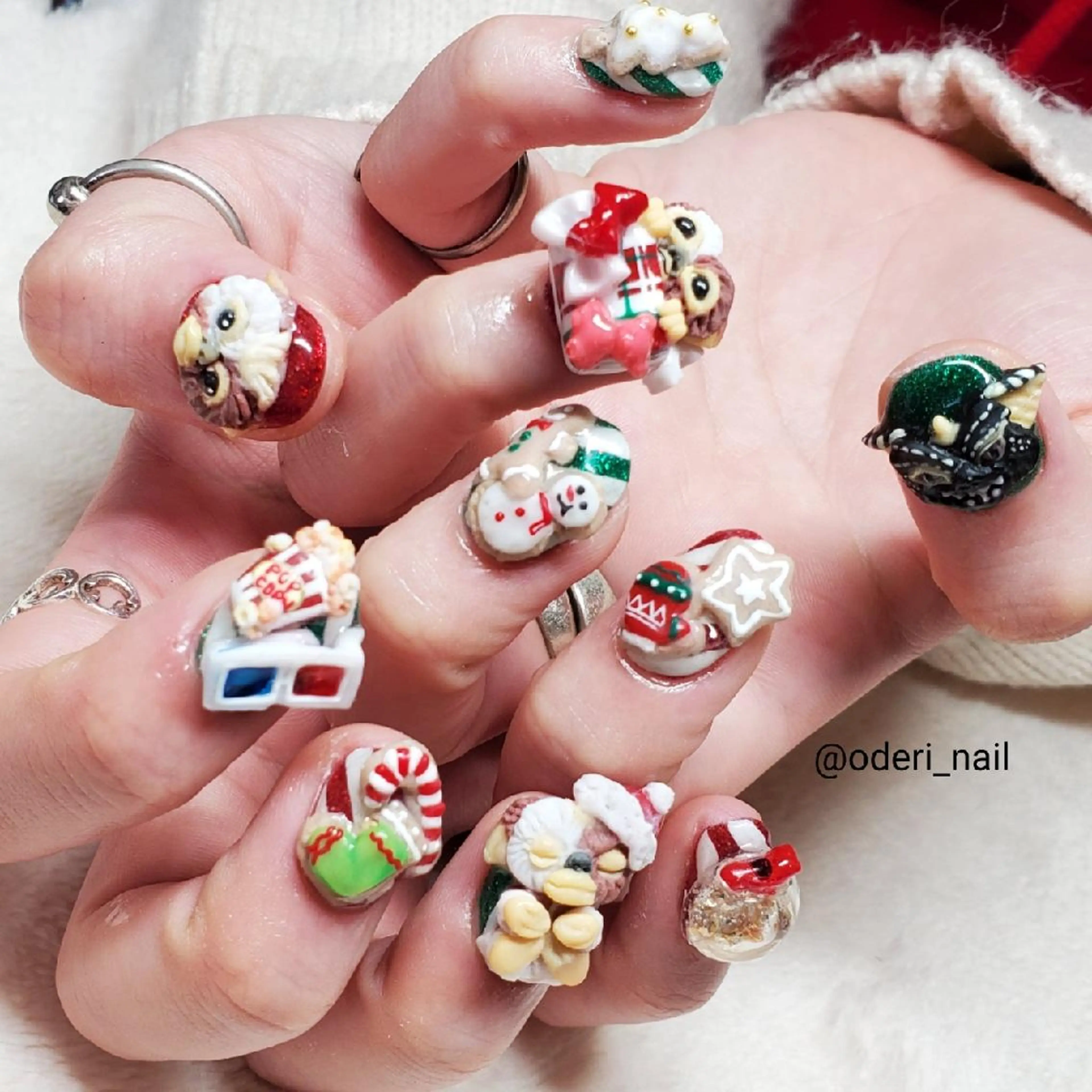 ネイル アートネイル フットネイル ジェルネイル 春ネイル 冬ネイル おで@ oderi_nailのネイルデザイン