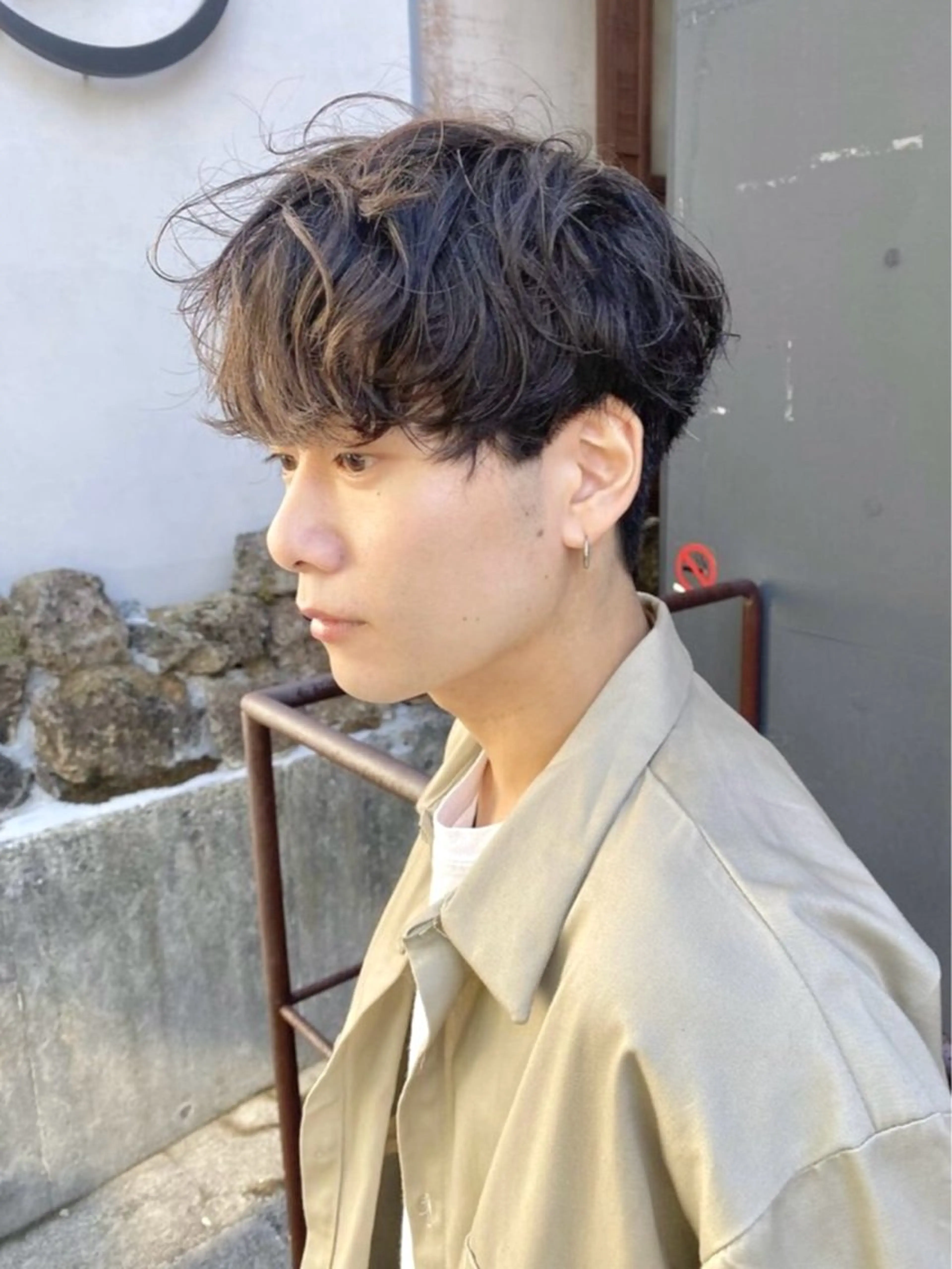 パーマ メンズ Luce横浜店所属・yuu 🪴 透明感 カラー/メンズパーマのヘアスタイル