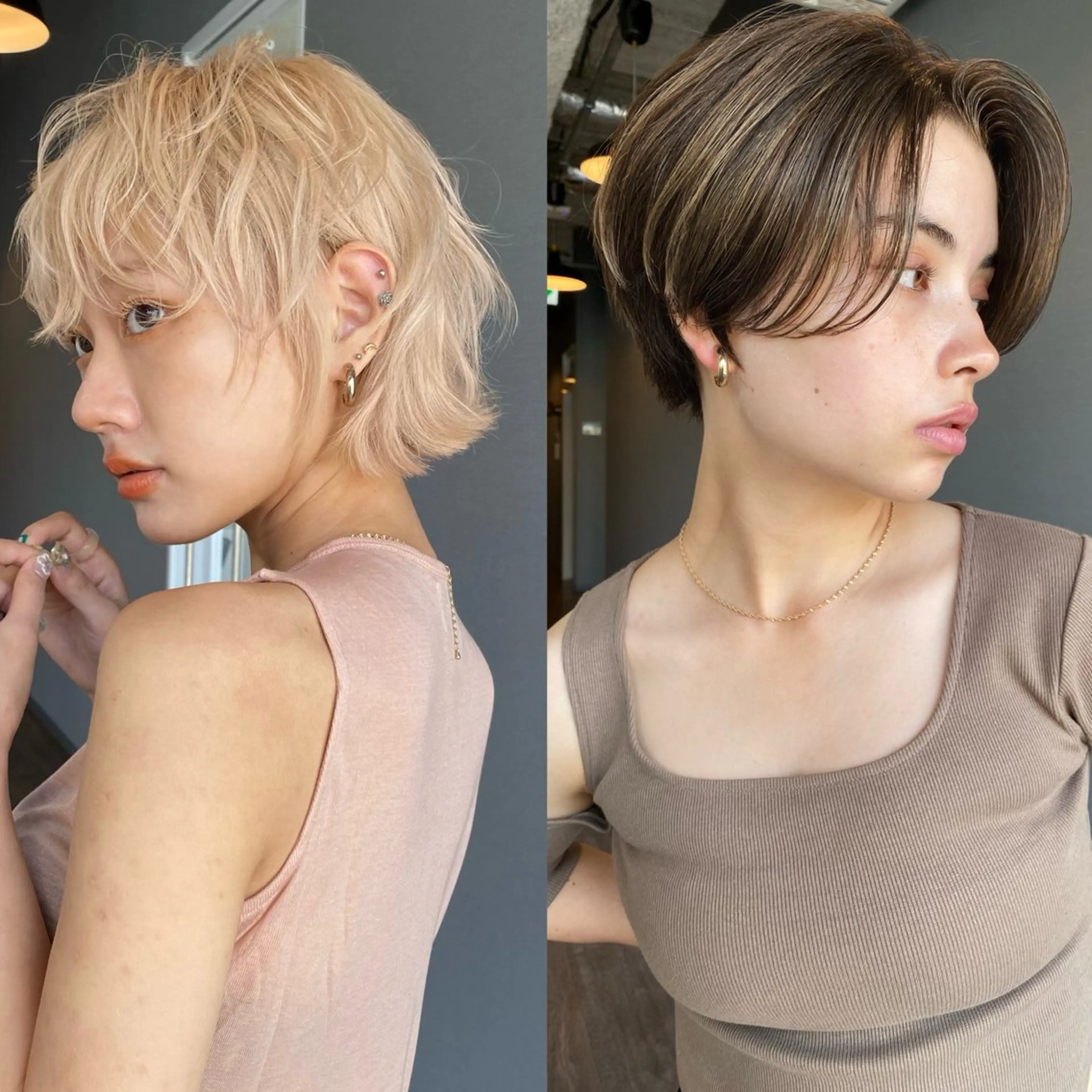 ショート カット ヘアカラー トリートメント 似合わせカラーパーマ 🌿kitin米川のヘアスタイル