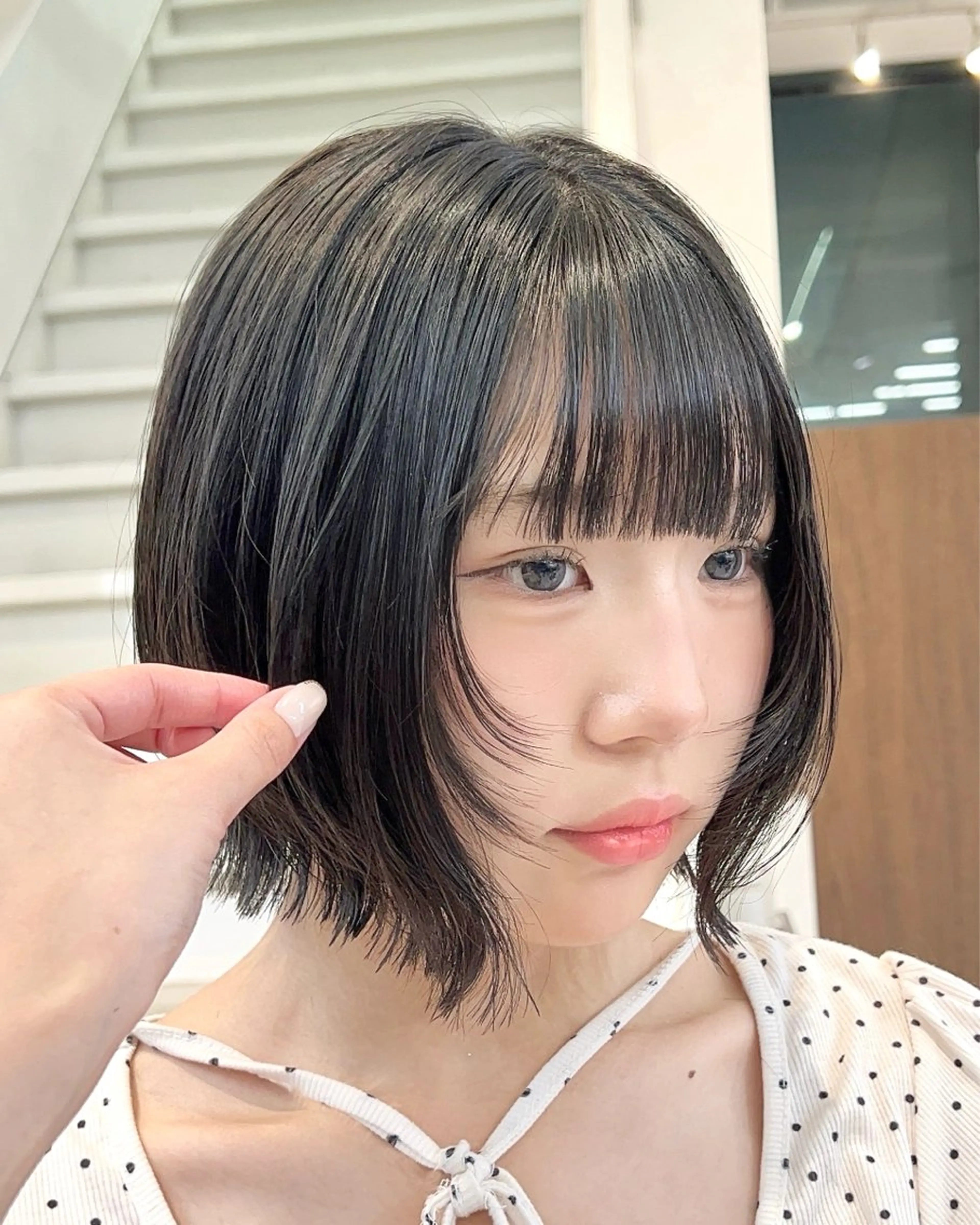 ショート カット VIEW Tokyo所属・🎀ミディアムボブ/ 縮毛矯正/ひかりのヘアスタイル