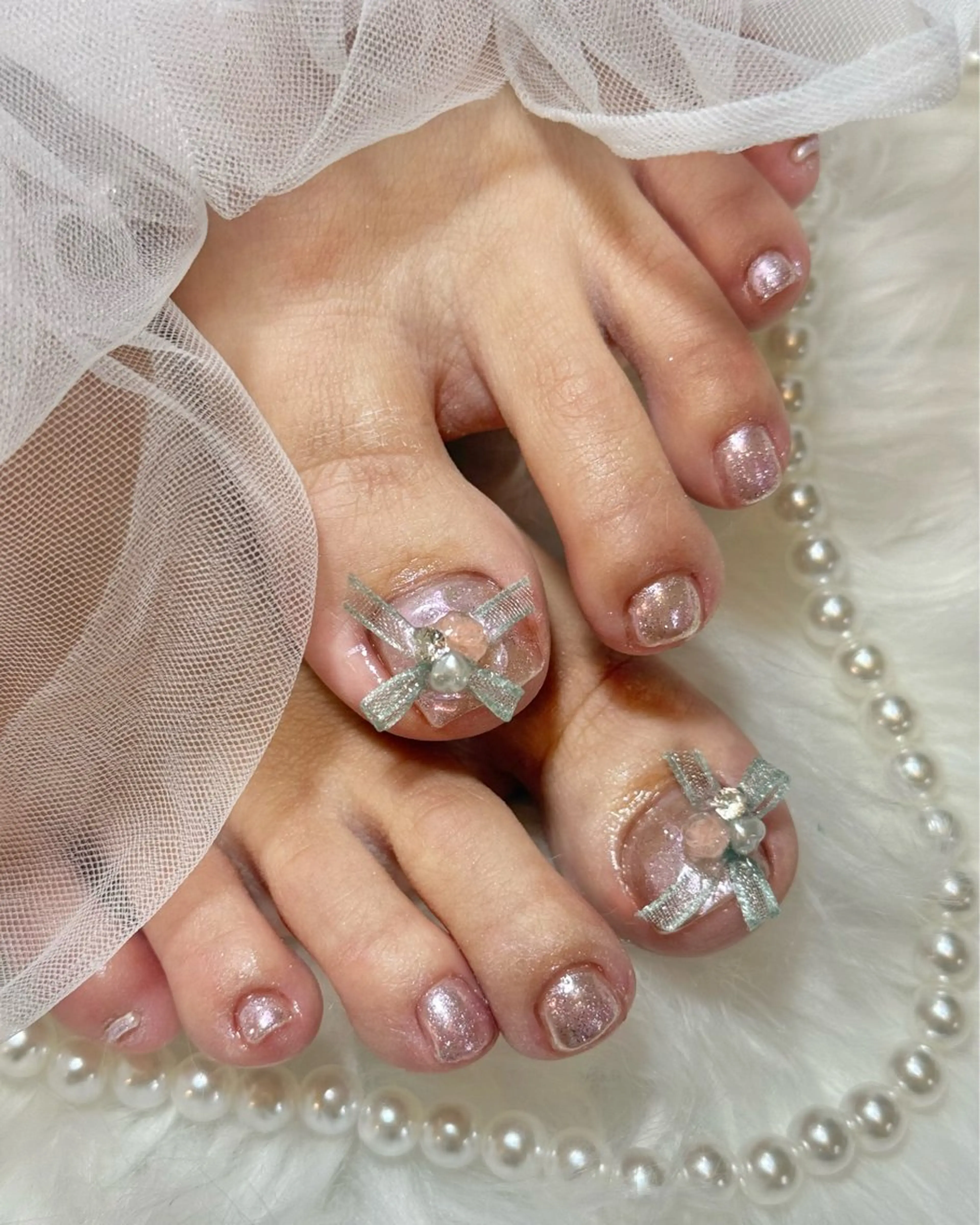 フットネイル持ち込みデザイン！の写真