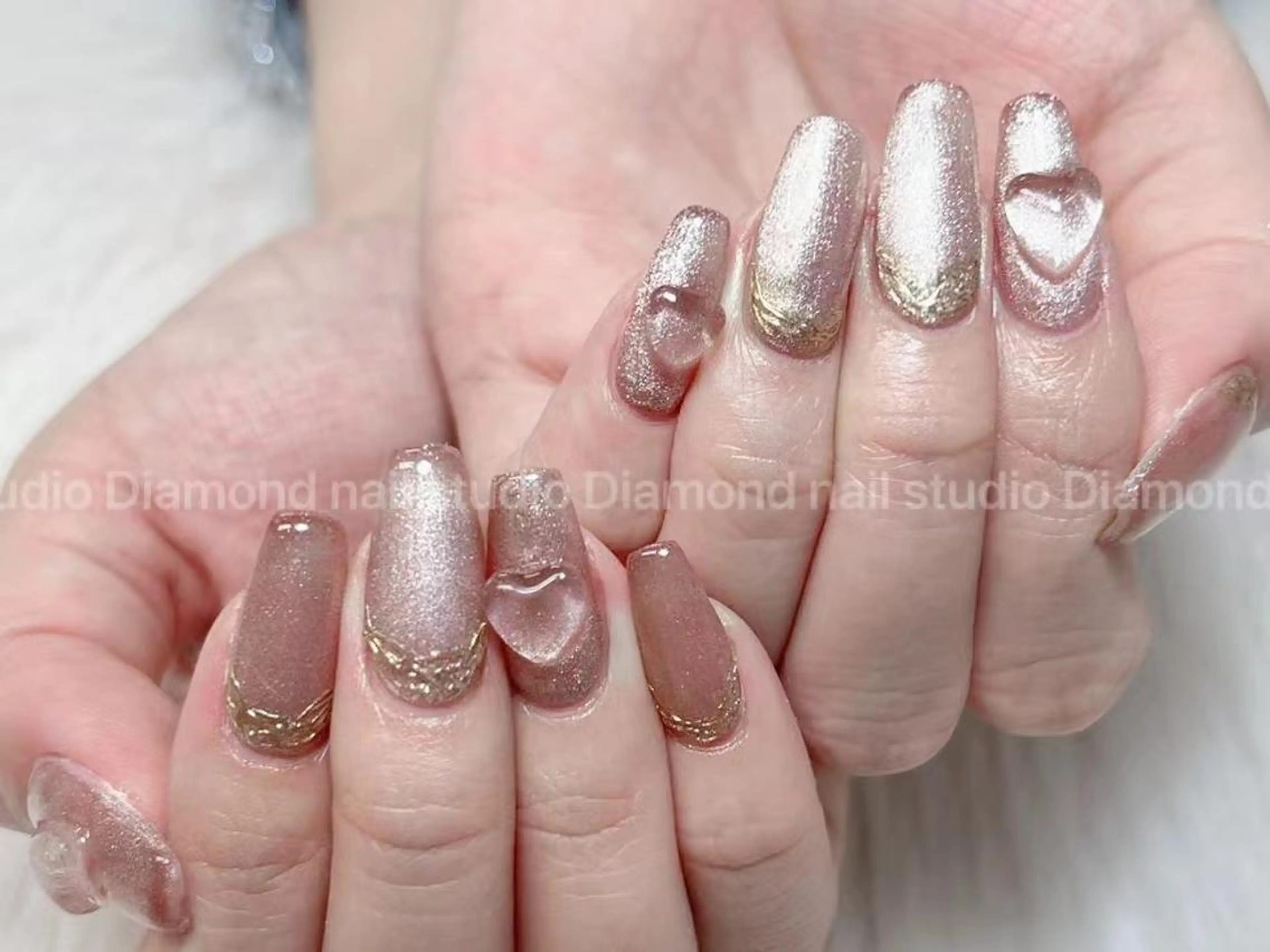 ネイル 持ち込み ハンドネイル ハンドケア Diamond 🚢のネイルデザイン