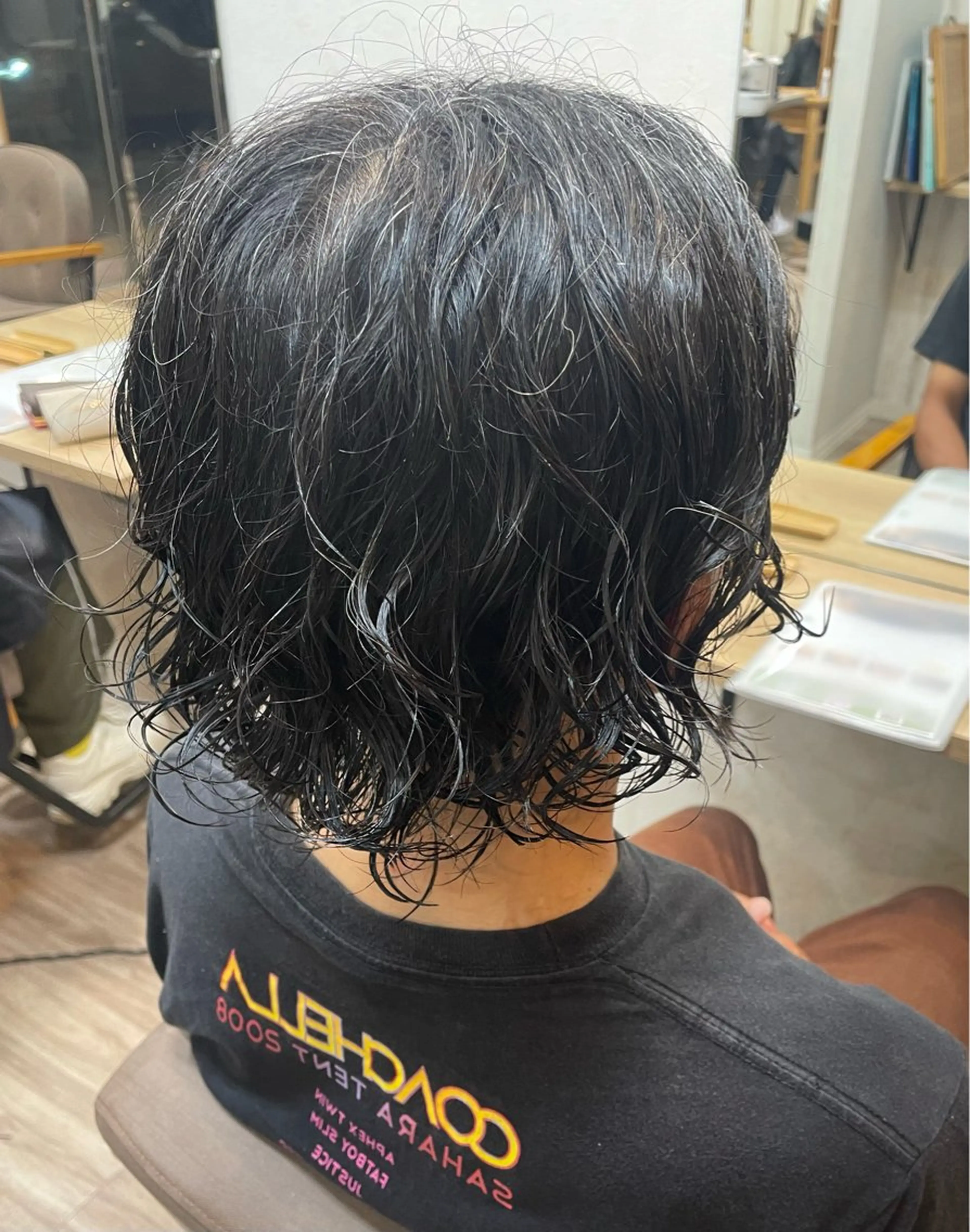 カラー パーマ メンズ メンズパーマ カット ヘアカラー パーマ TELA HAIR 瑞江店所属・髪質改善⭐️透明感 片塩のヘアスタイル