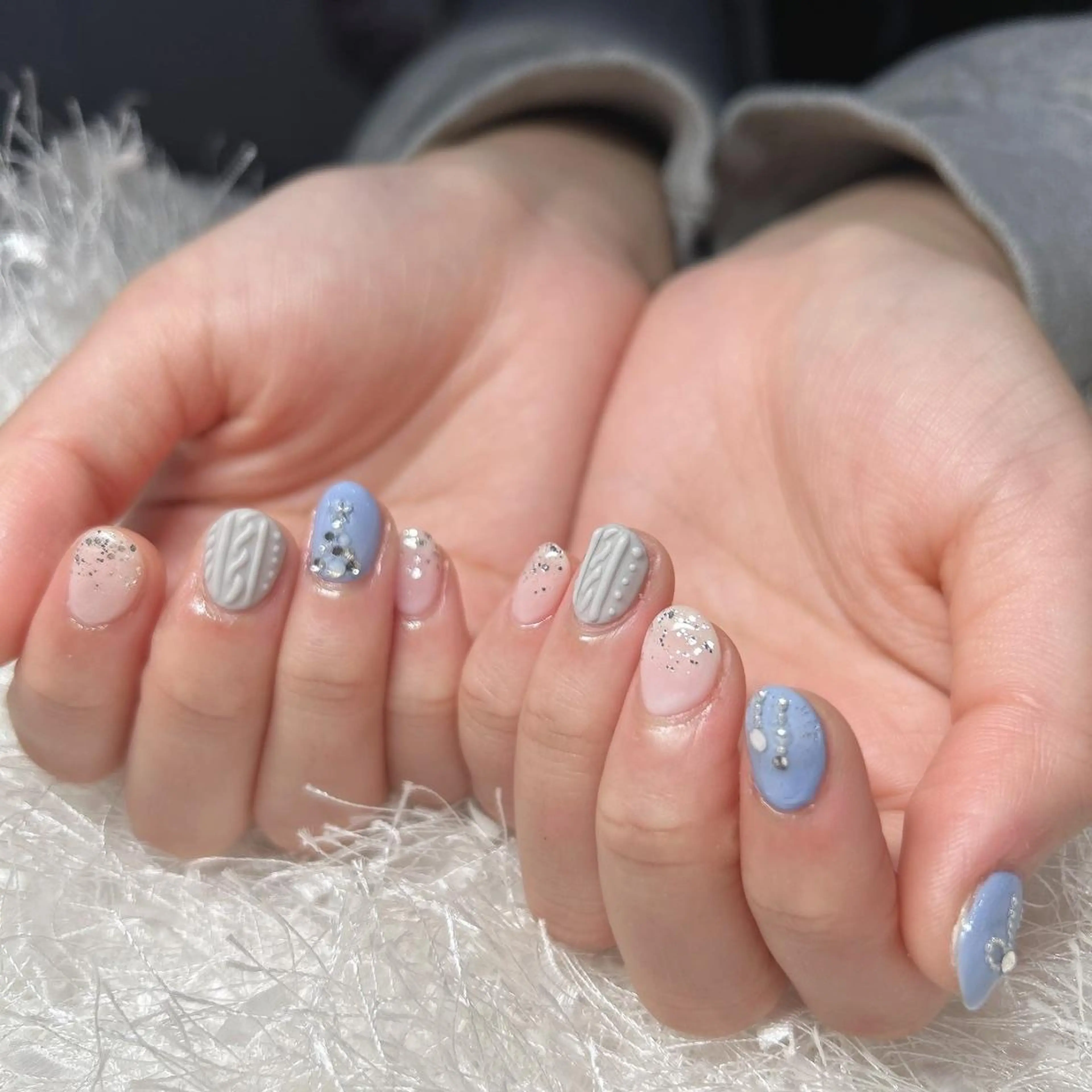 ネイル 長さ出し フレンチネイル ジェルネイル グラデーション 韓国ネイル ハンドネイル Nail&eye Belire 新宿のネイルデザイン