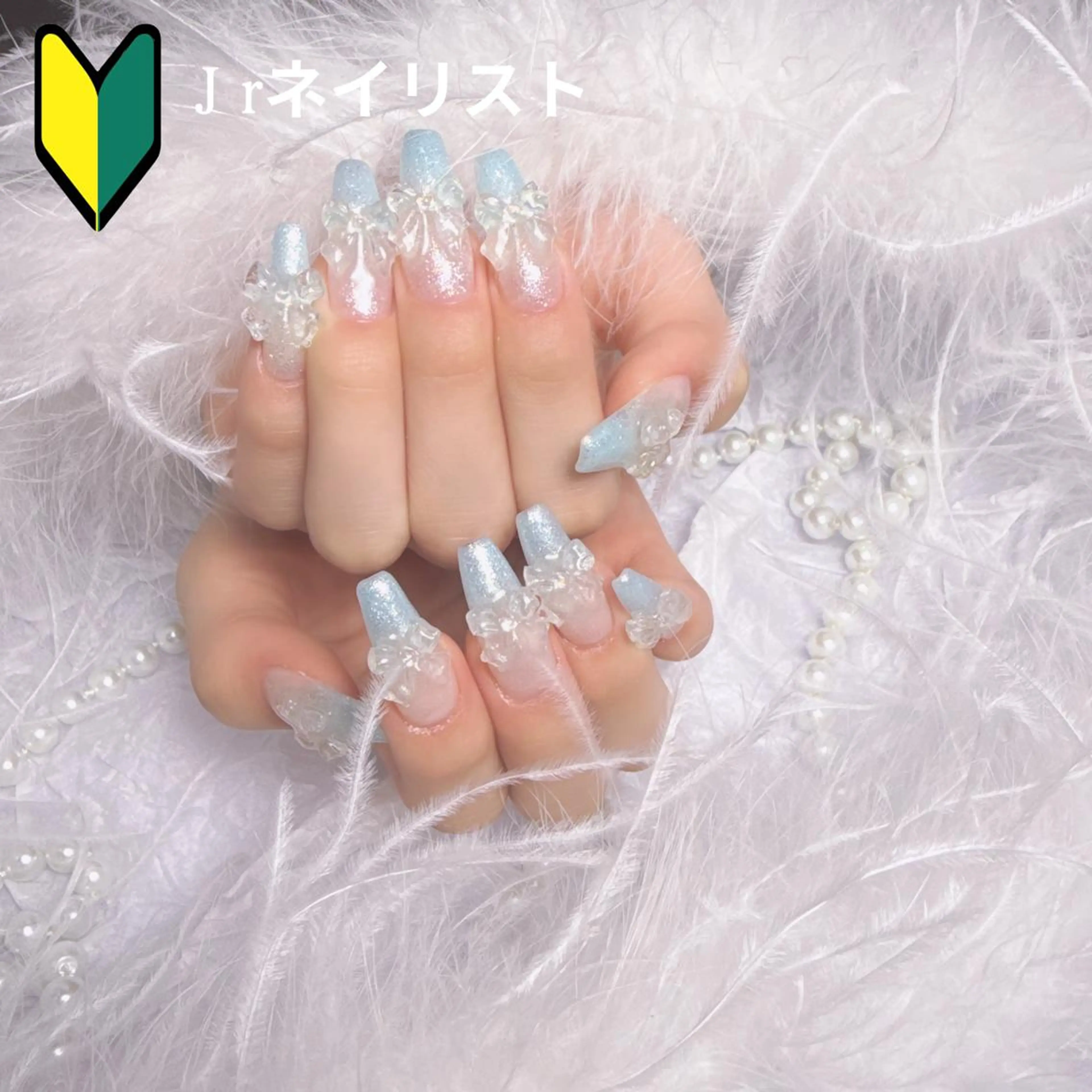 【HANDオフ無し】チップ長さだし10本＋90分パーツつけ放題【ワンカラーorラメグラデーション】の写真