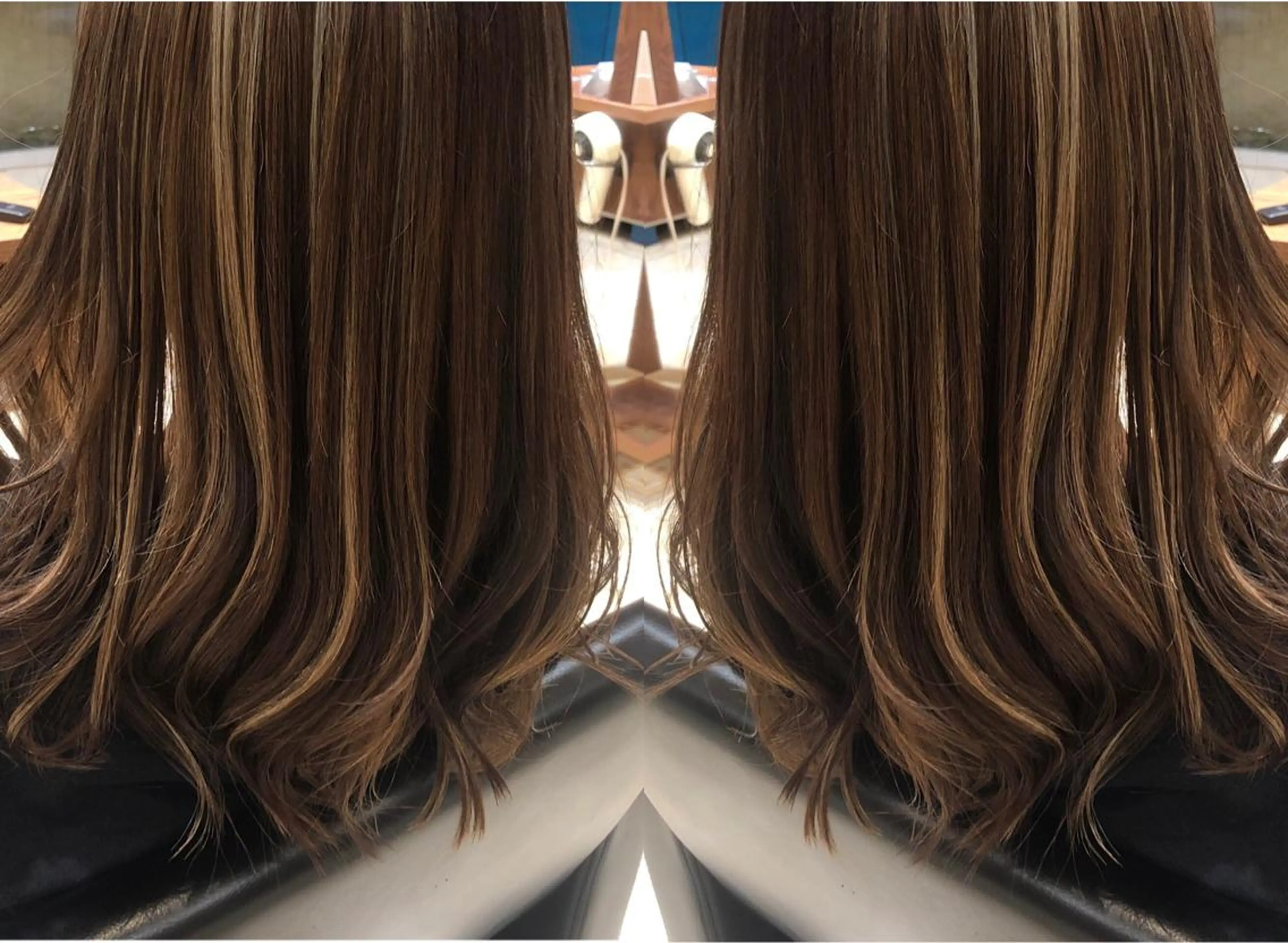 セミロング カラー 湯浅  隆のヘアスタイル