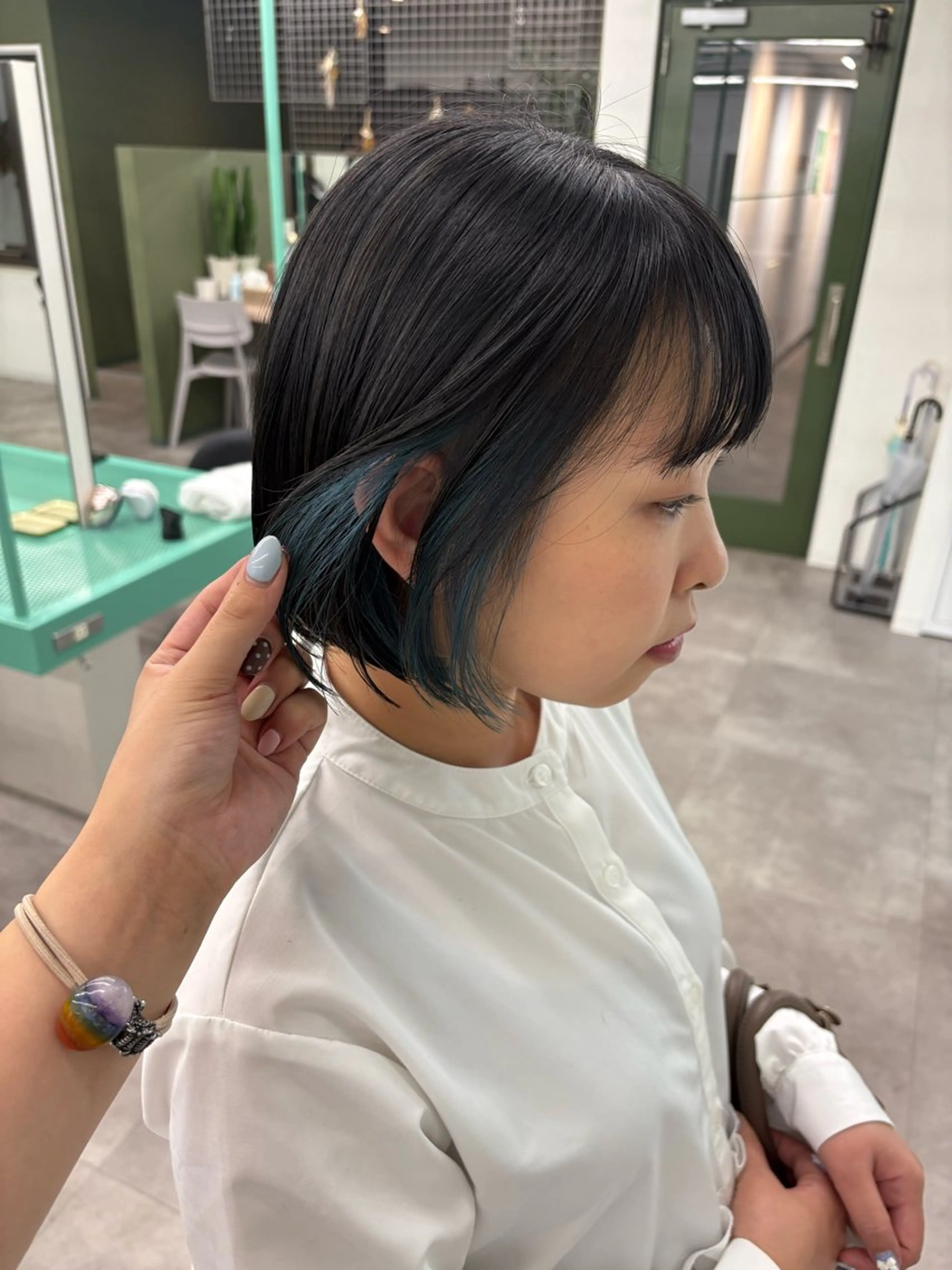 ショート カット ヘアカラー 綾乃/デザインカラー /ハイトーン/ボブのヘアスタイル