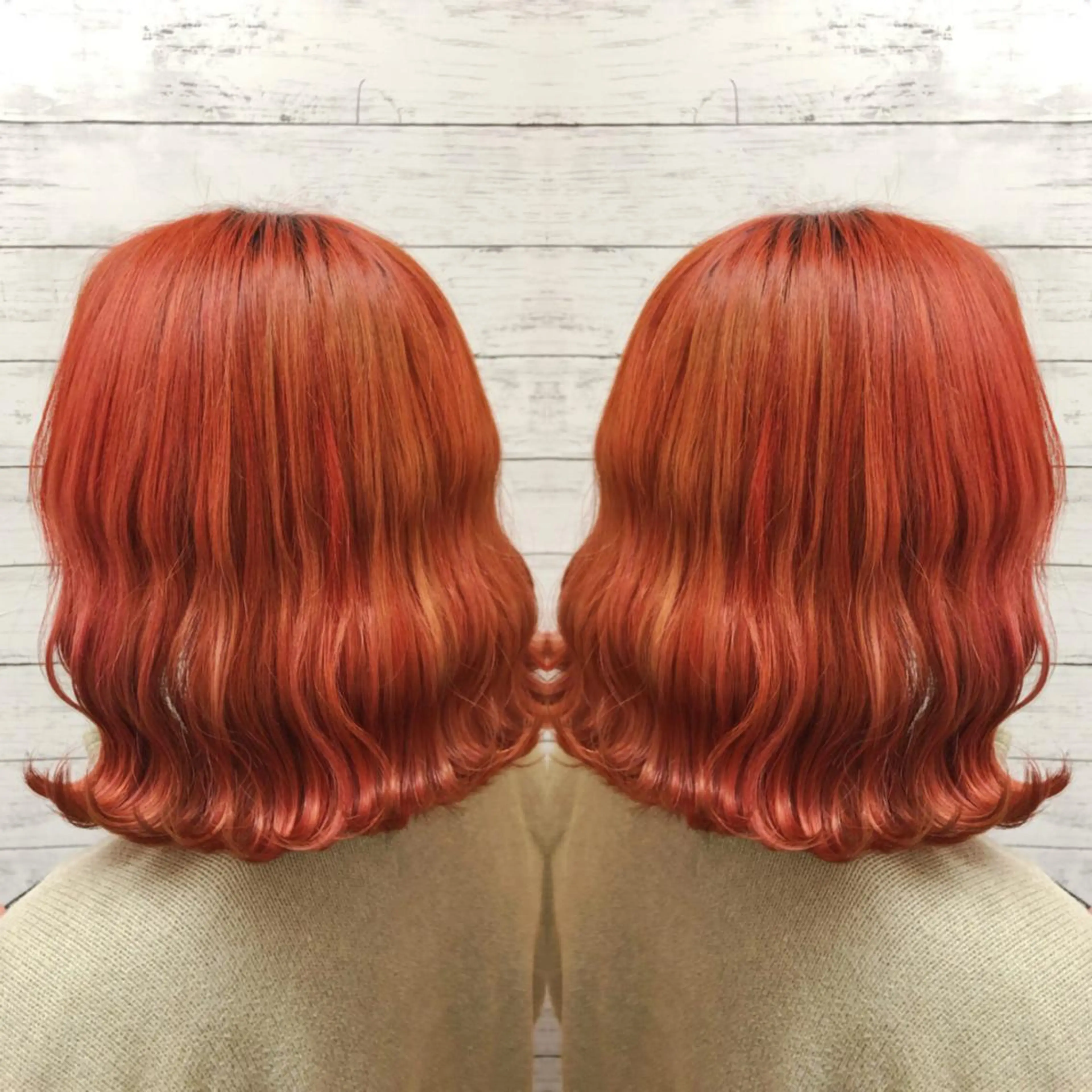 ミディアム ヘアカラー ヘアセット 韓国ヘア🤍髪質改善 🇰🇷AKANEのヘアスタイル