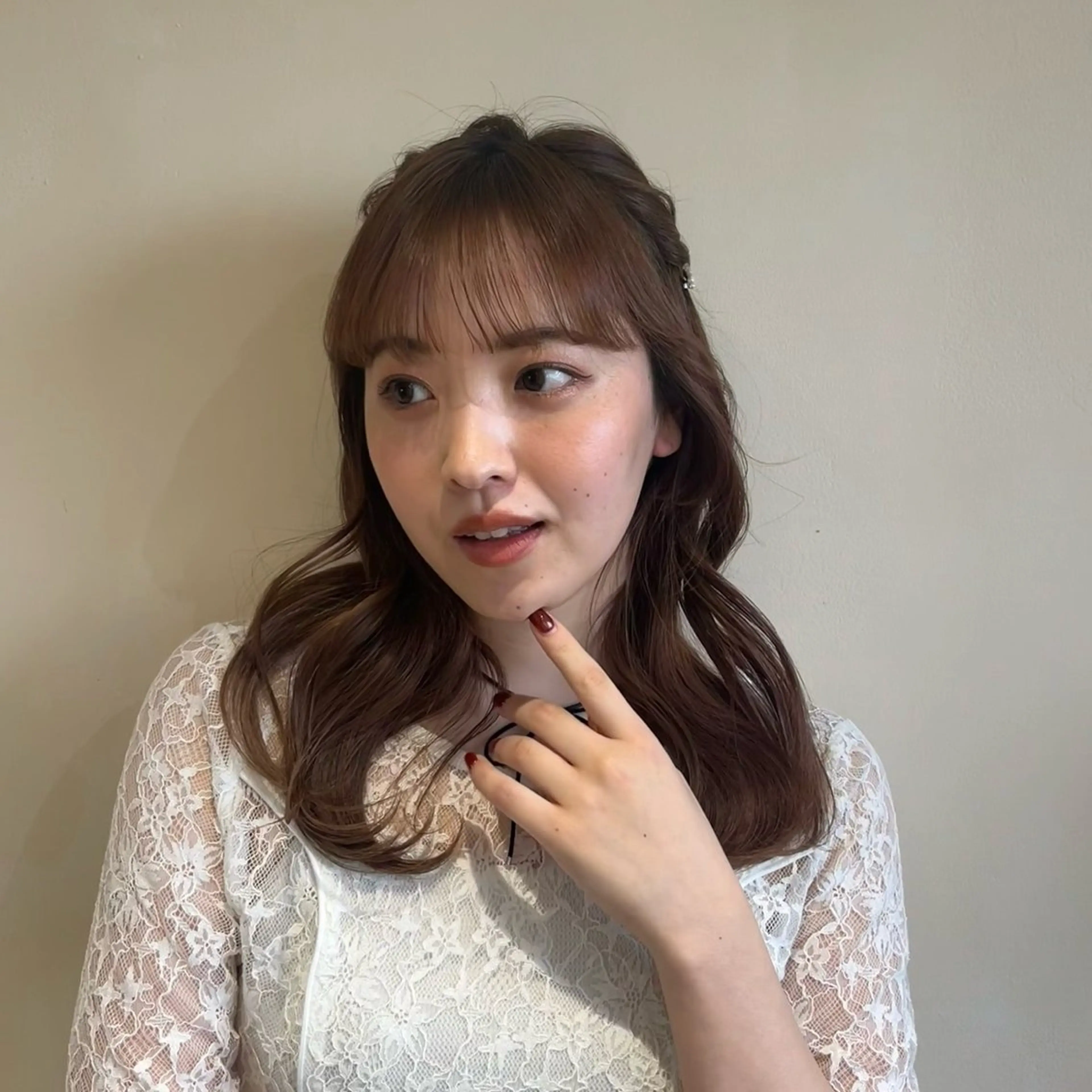 セミロング 塩川ももこ/ 縮毛矯正/ヘアセットのヘアスタイル