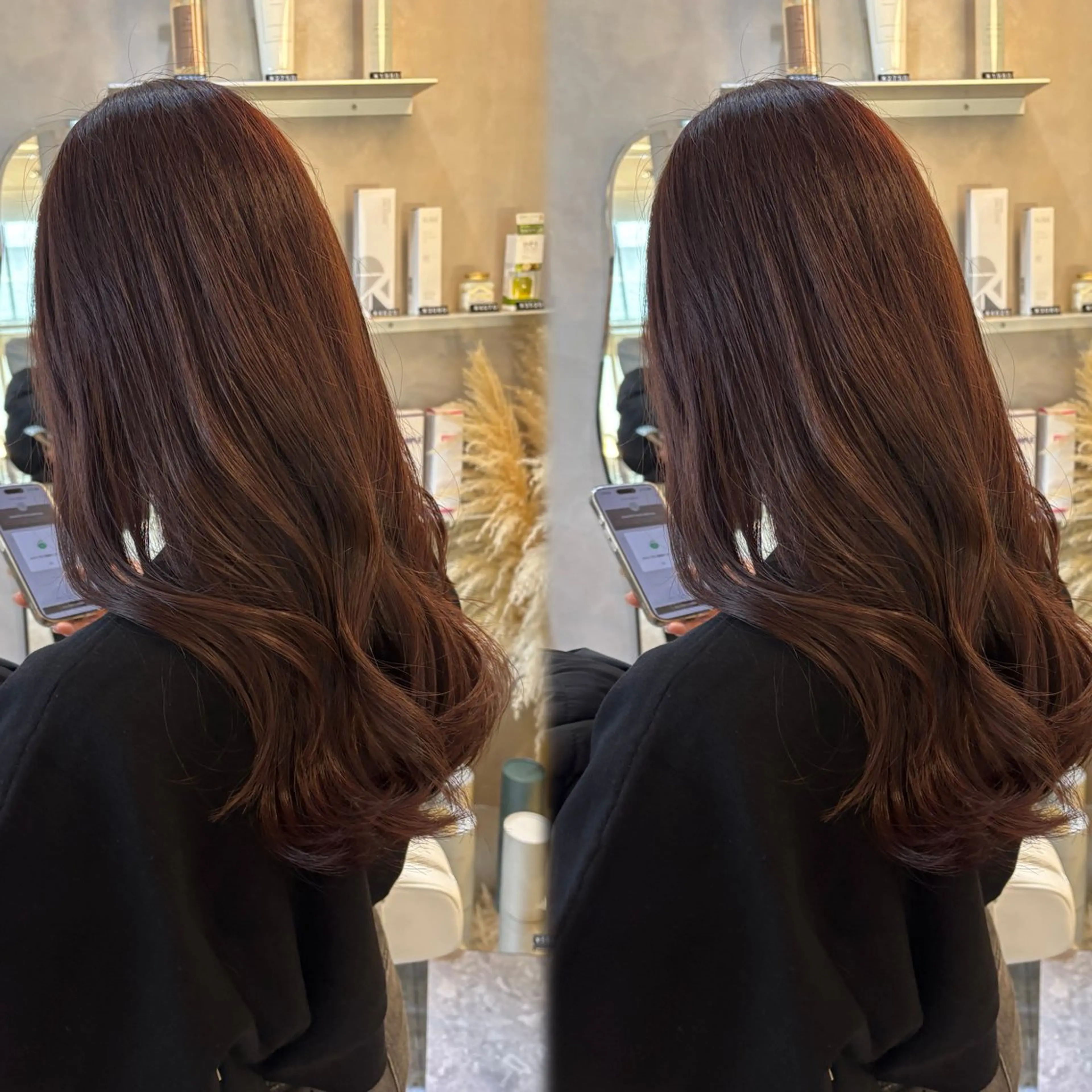 ミディアム カラー ヘアカラー トリートメント 🎀レイヤー×透明感 カラー🎀Ayanoのヘアスタイル