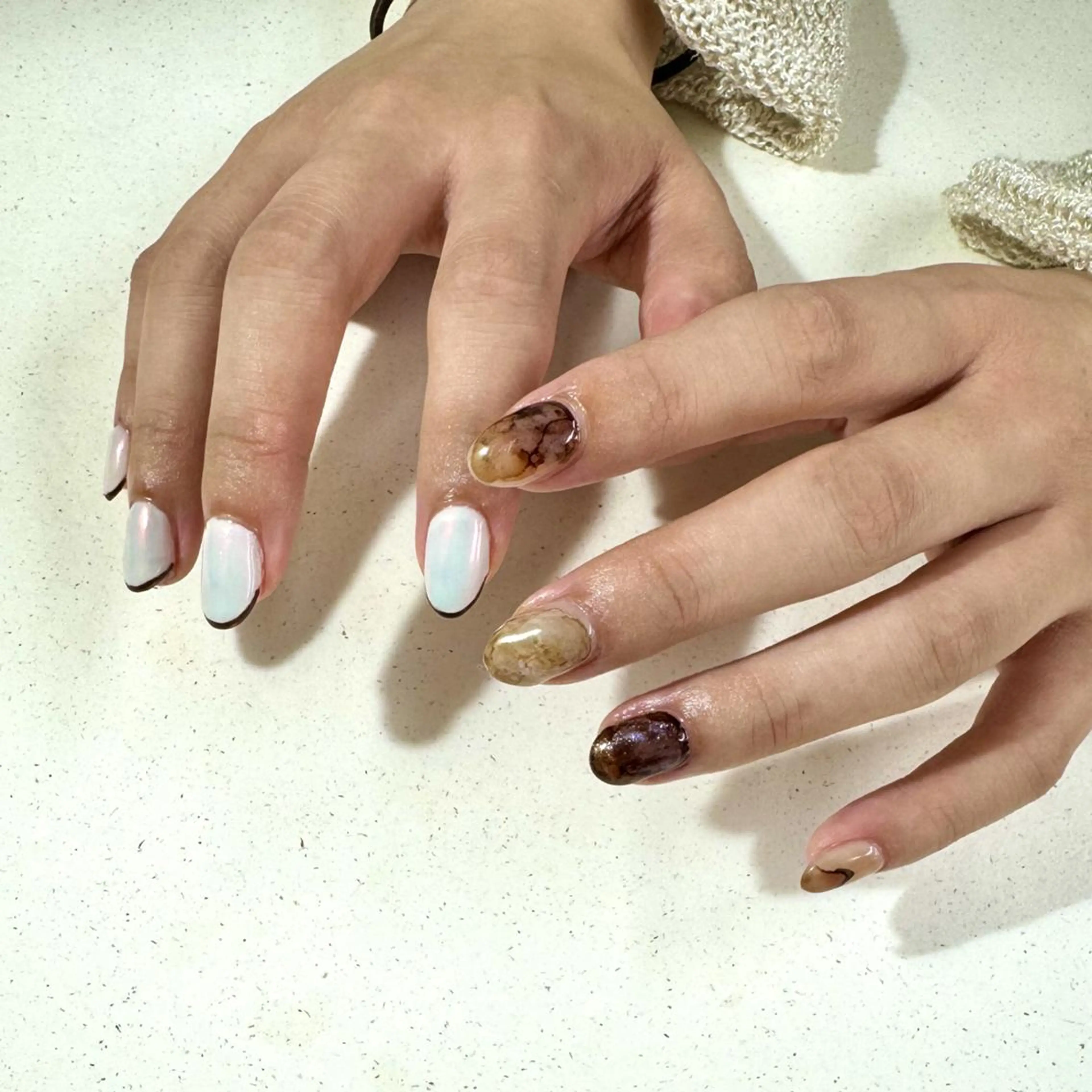 ネイル ジェルネイル 韓国ネイル ニュアンスネイル ワンホンネイル nailstudio eviz新宿店のネイルデザイン