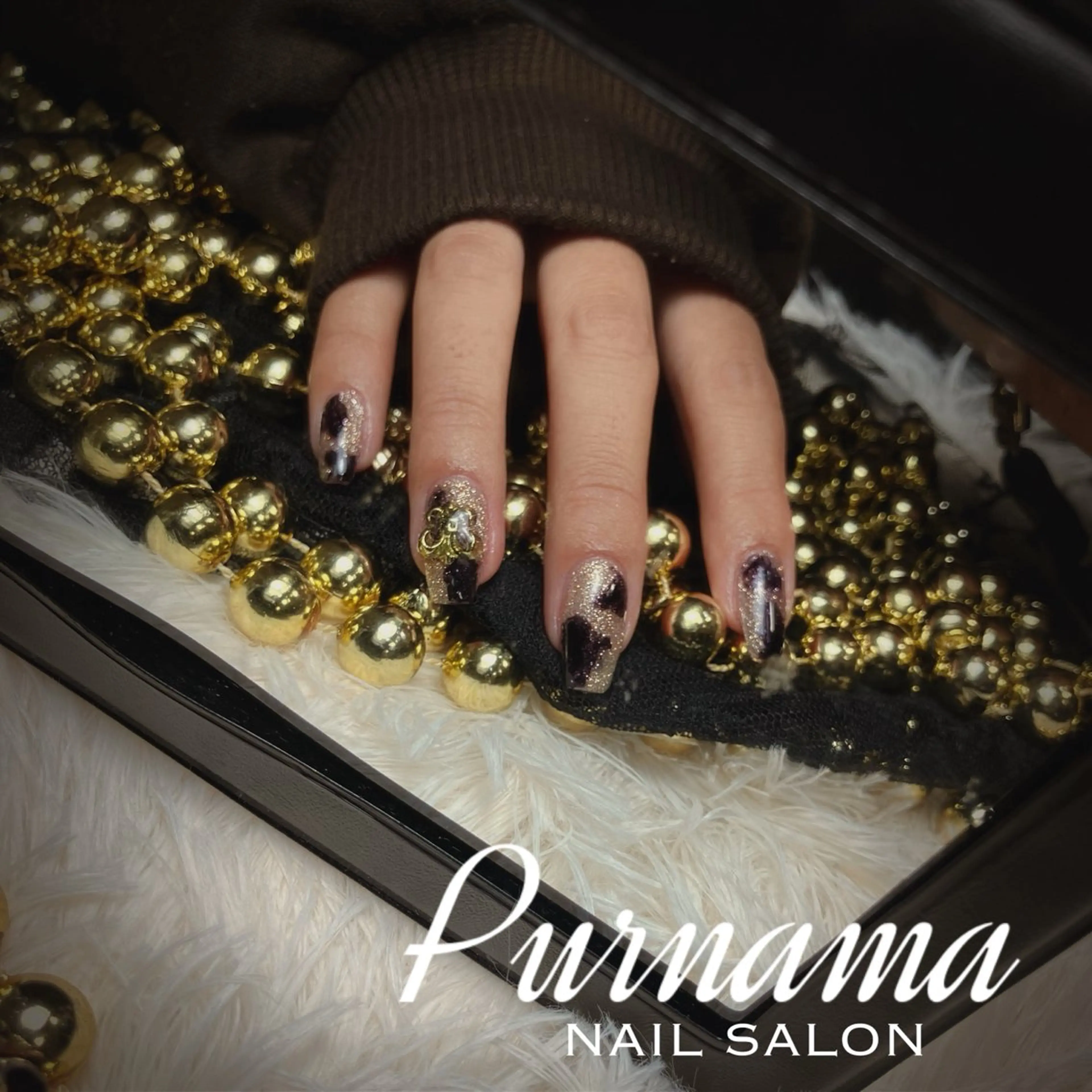 ネイル ハンドネイル Purnama(ﾌﾟﾙﾅﾓ)所属・Purnama あきのネイルデザイン