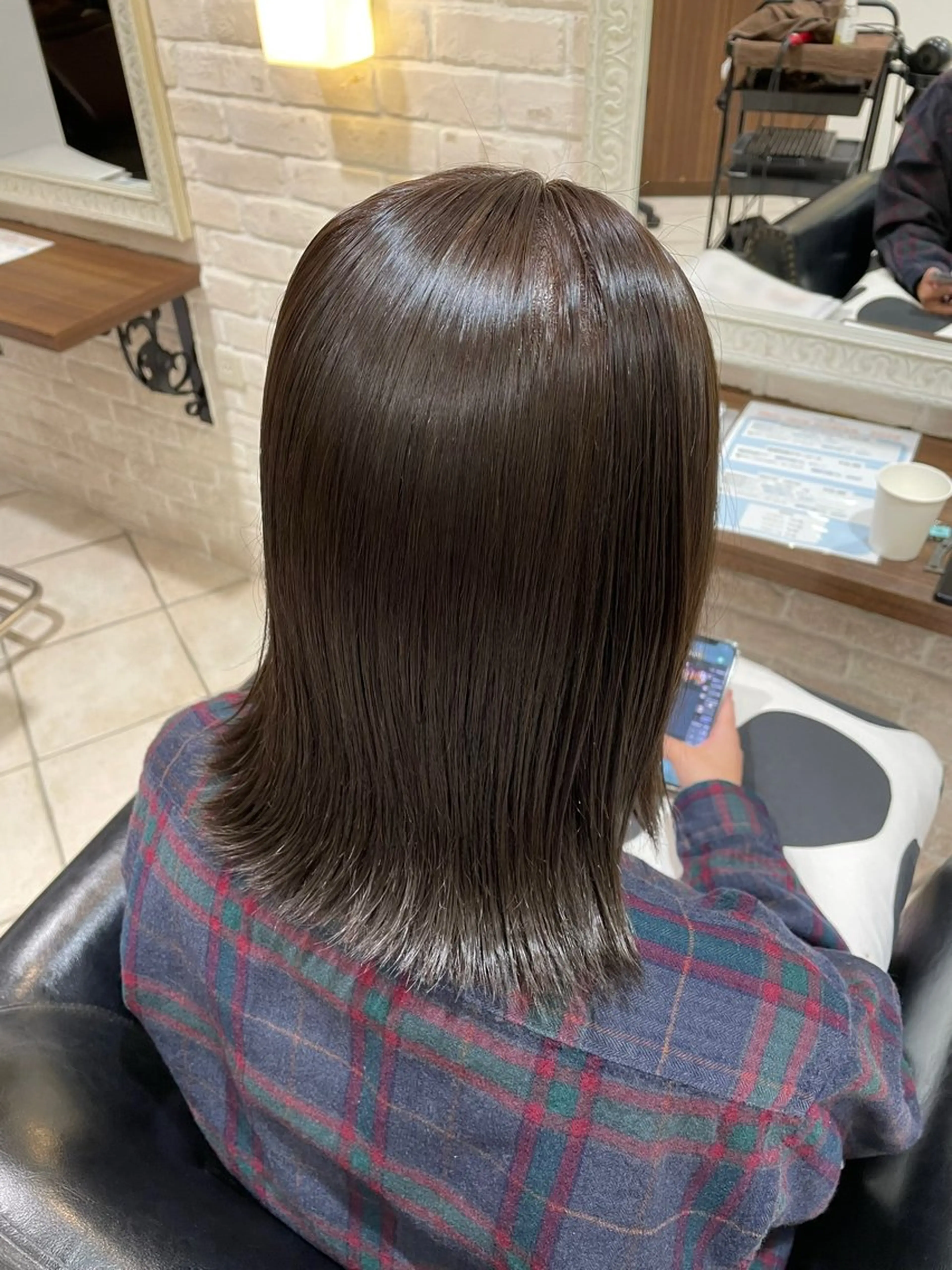 カラー ブラウンカラー オリーブブラウン ヘアカラー 🌼 misaki 🌼のヘアスタイル