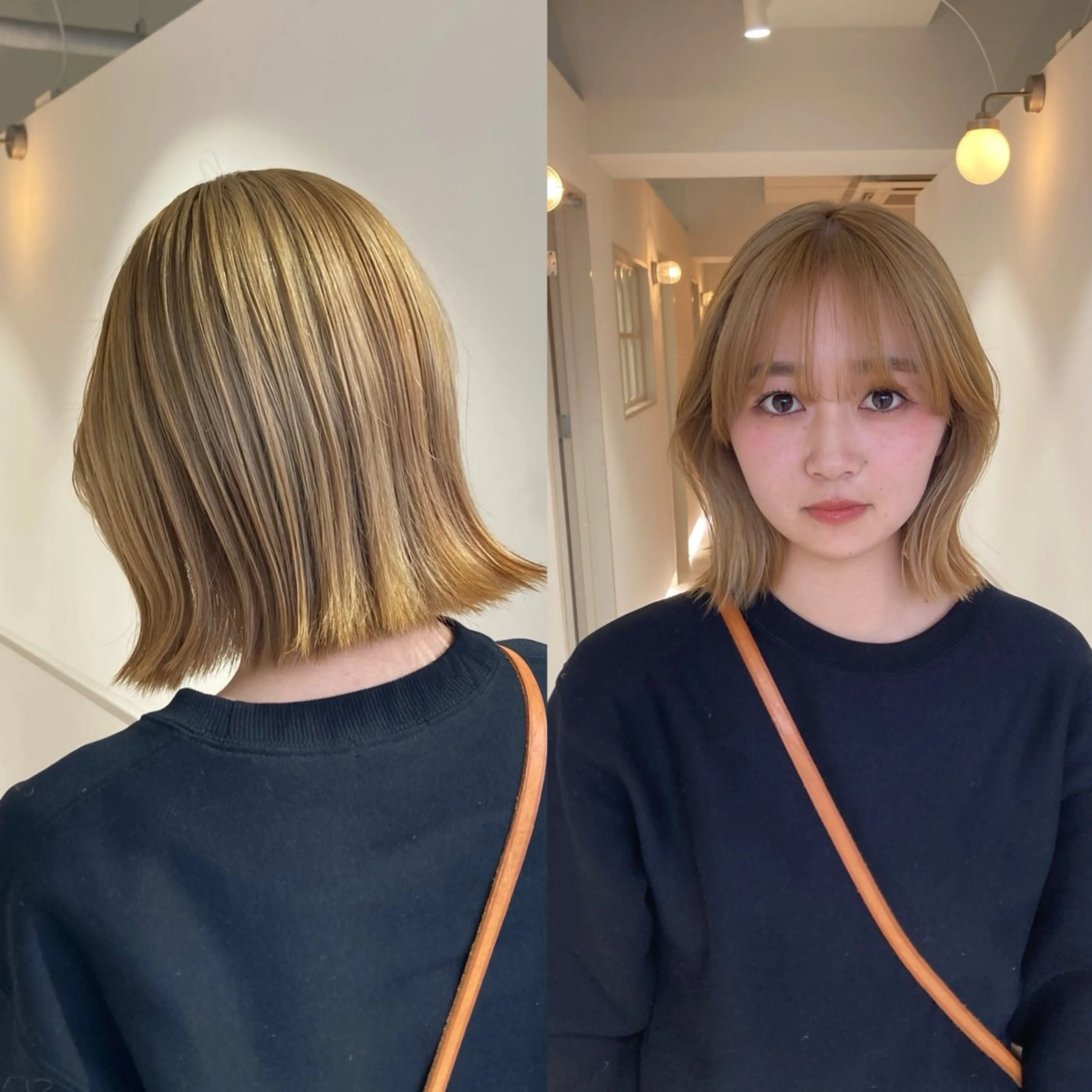 ショート カラー ベージュカラー ブリーチ schon所属・み うのヘアスタイル