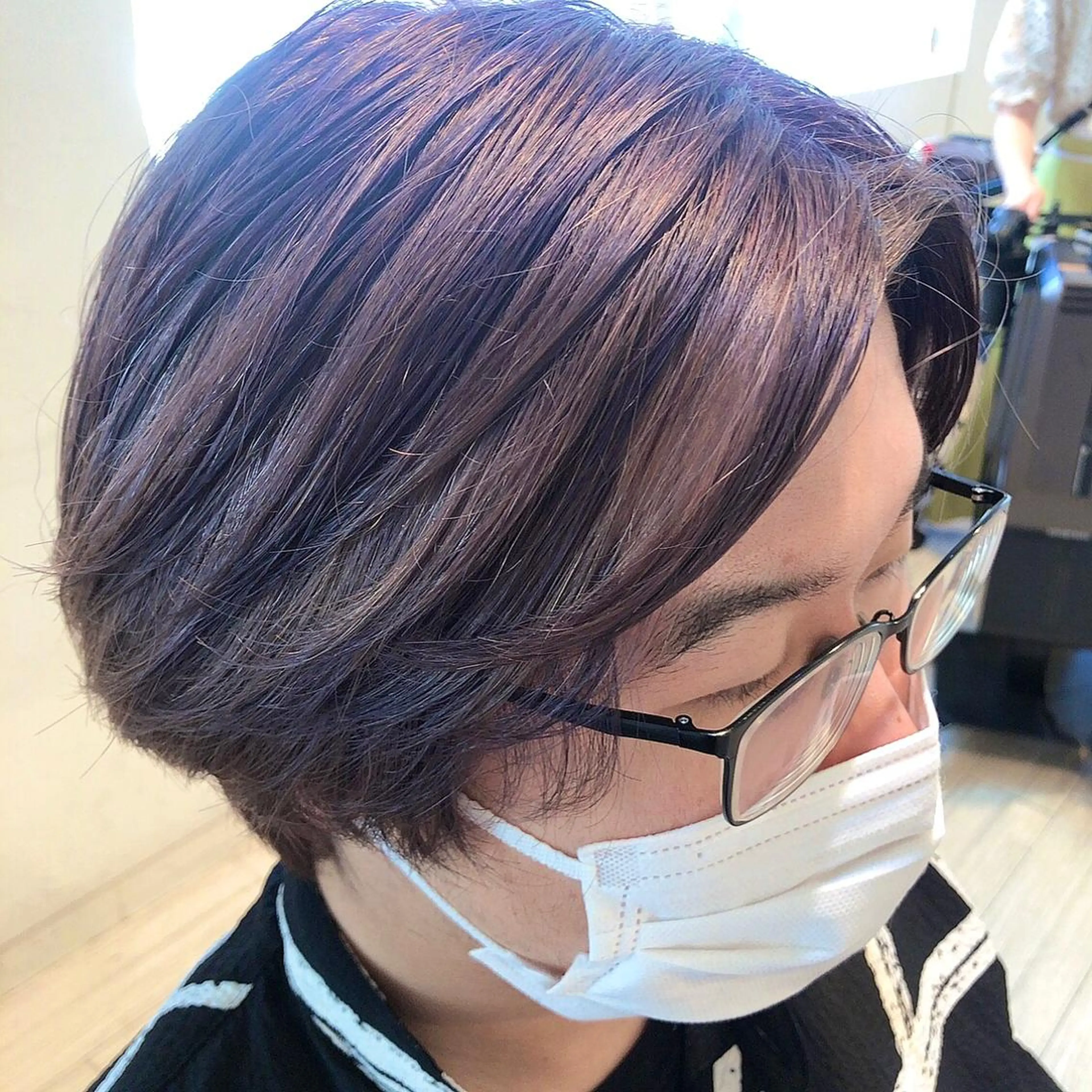 カラー メンズ ヘアカラー 髪質改善&ストレート ‪✂︎‬鈴木青樹のヘアスタイル