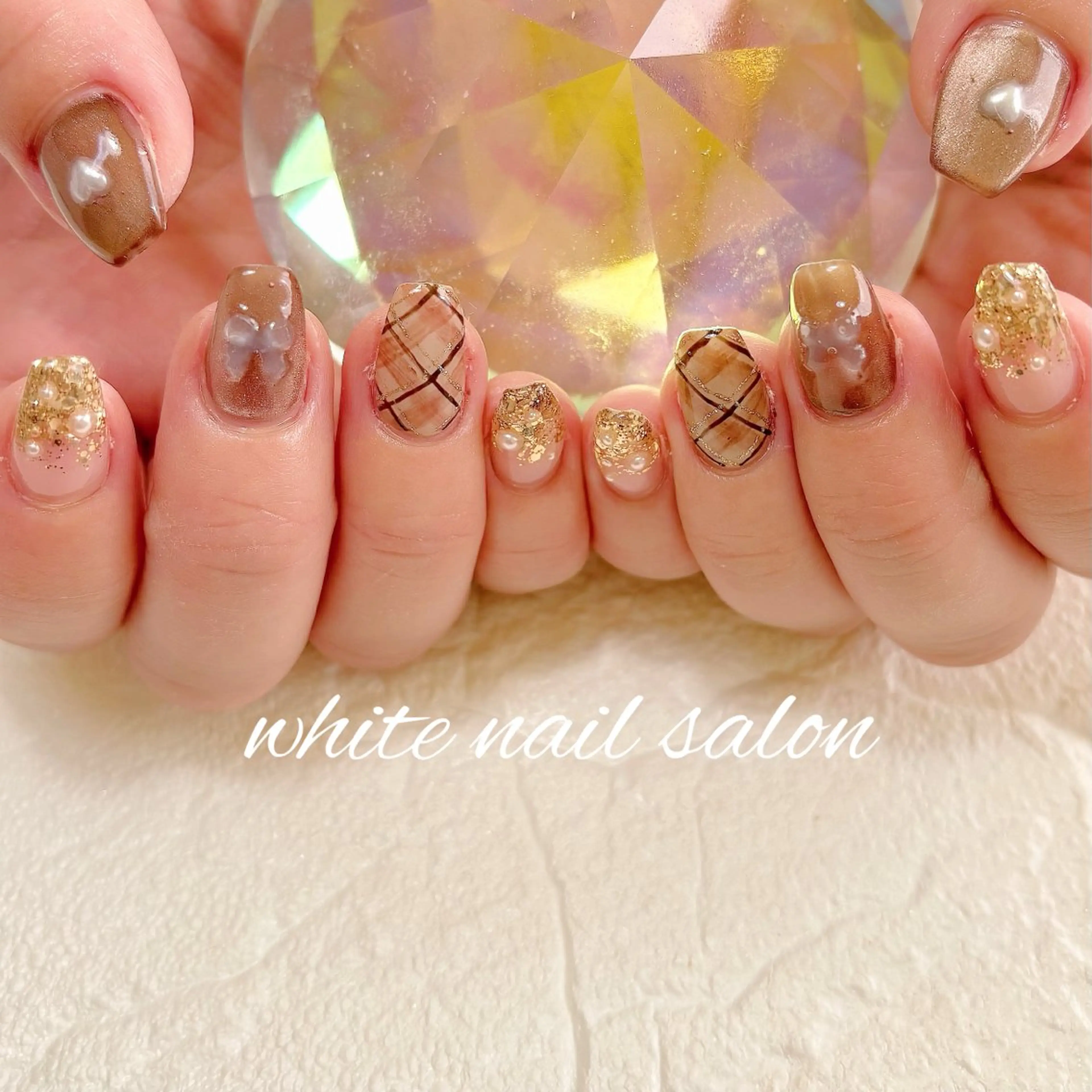 ネイル フットネイル ラメ(グリッター) ハンドネイル white nail salonのネイルデザイン