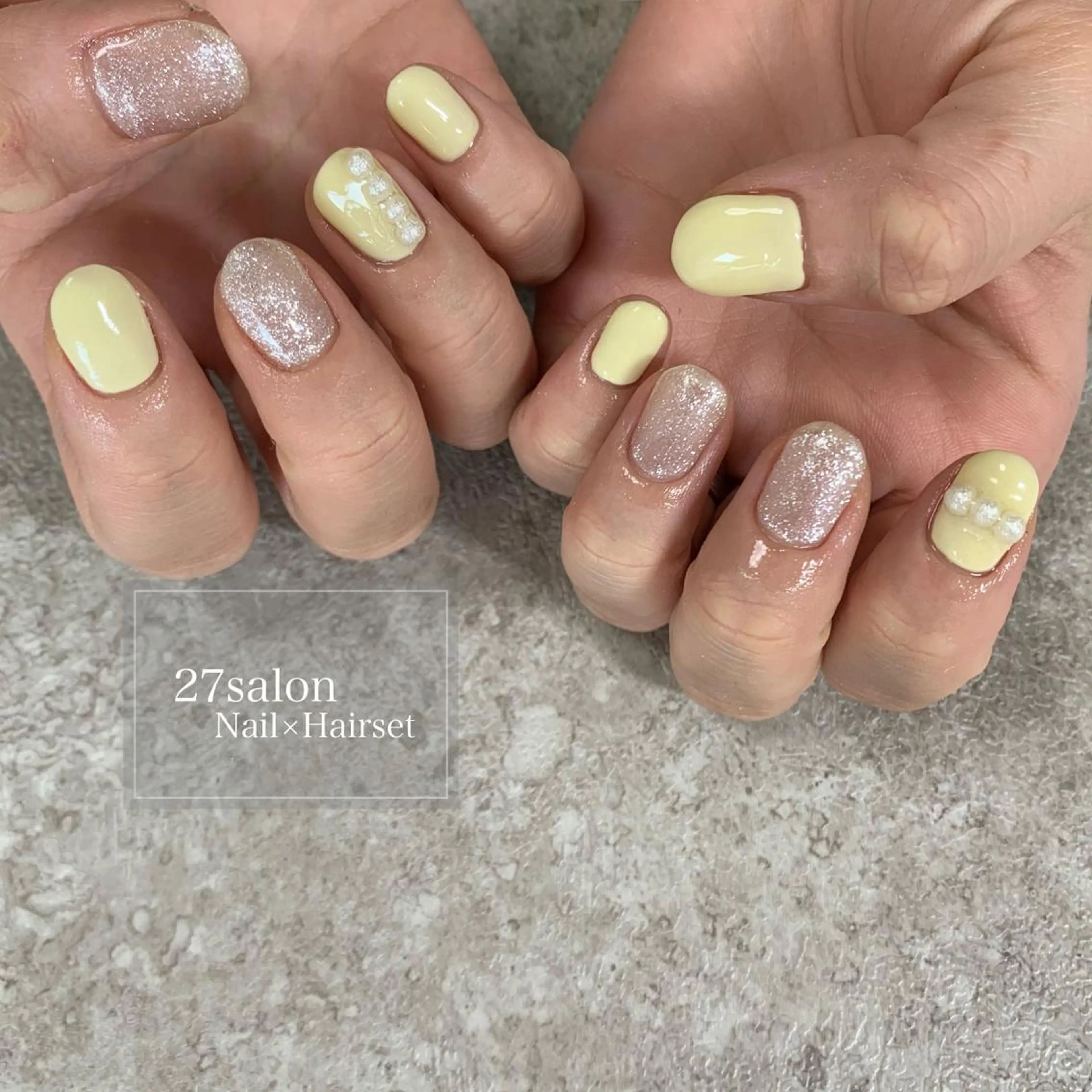 ネイル 春ネイル 黄色 27salon yuinaのネイルデザイン