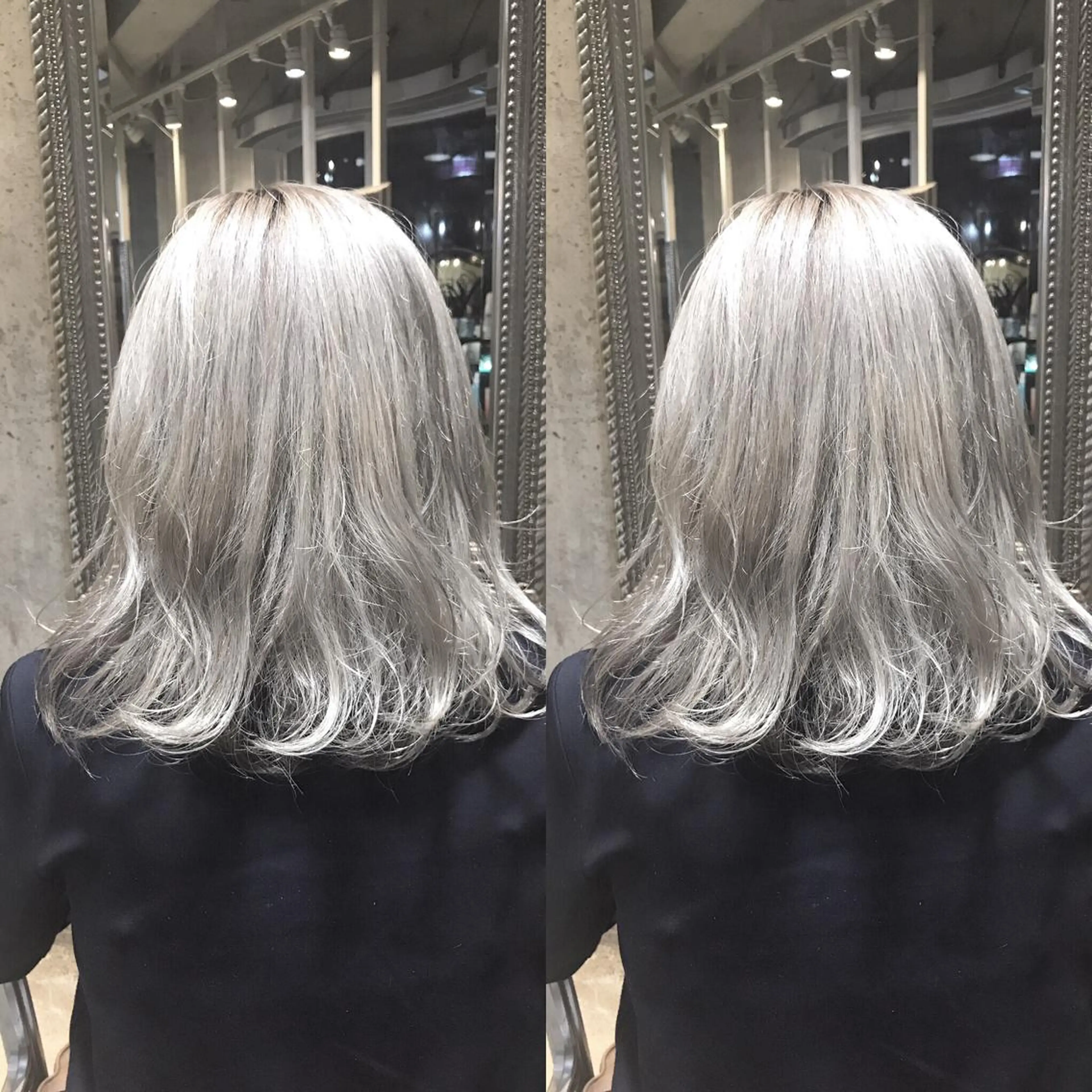 ミディアム カラー パーマ ヘアアレンジ メンズ キッズ ネイル マツエク・マツパ ホワイト サロンドミルク 原宿のヘアスタイル