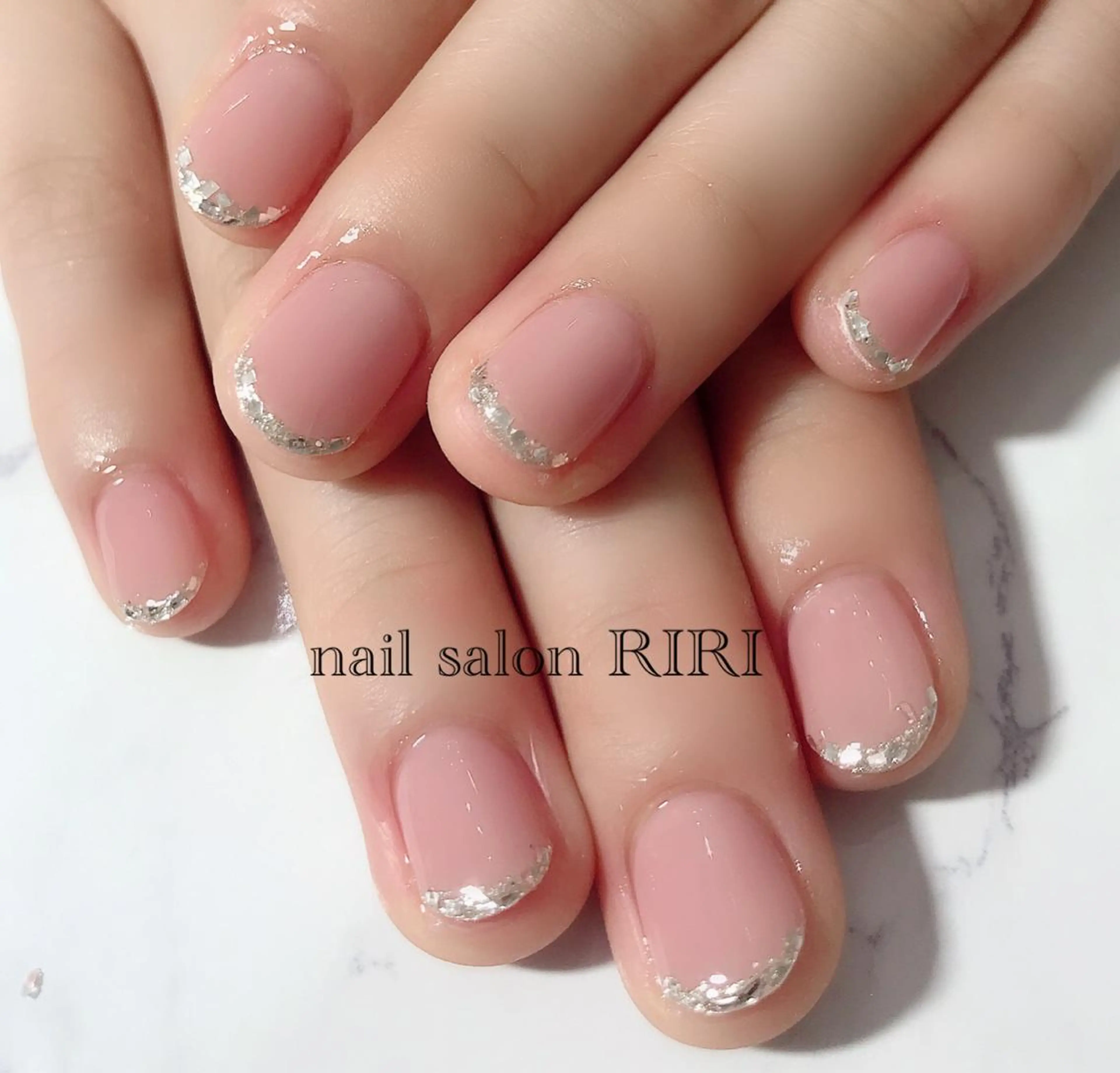 ネイル フレンチネイル シルバー private  nail  salon RIRI所属・RIRI リリのネイルデザイン