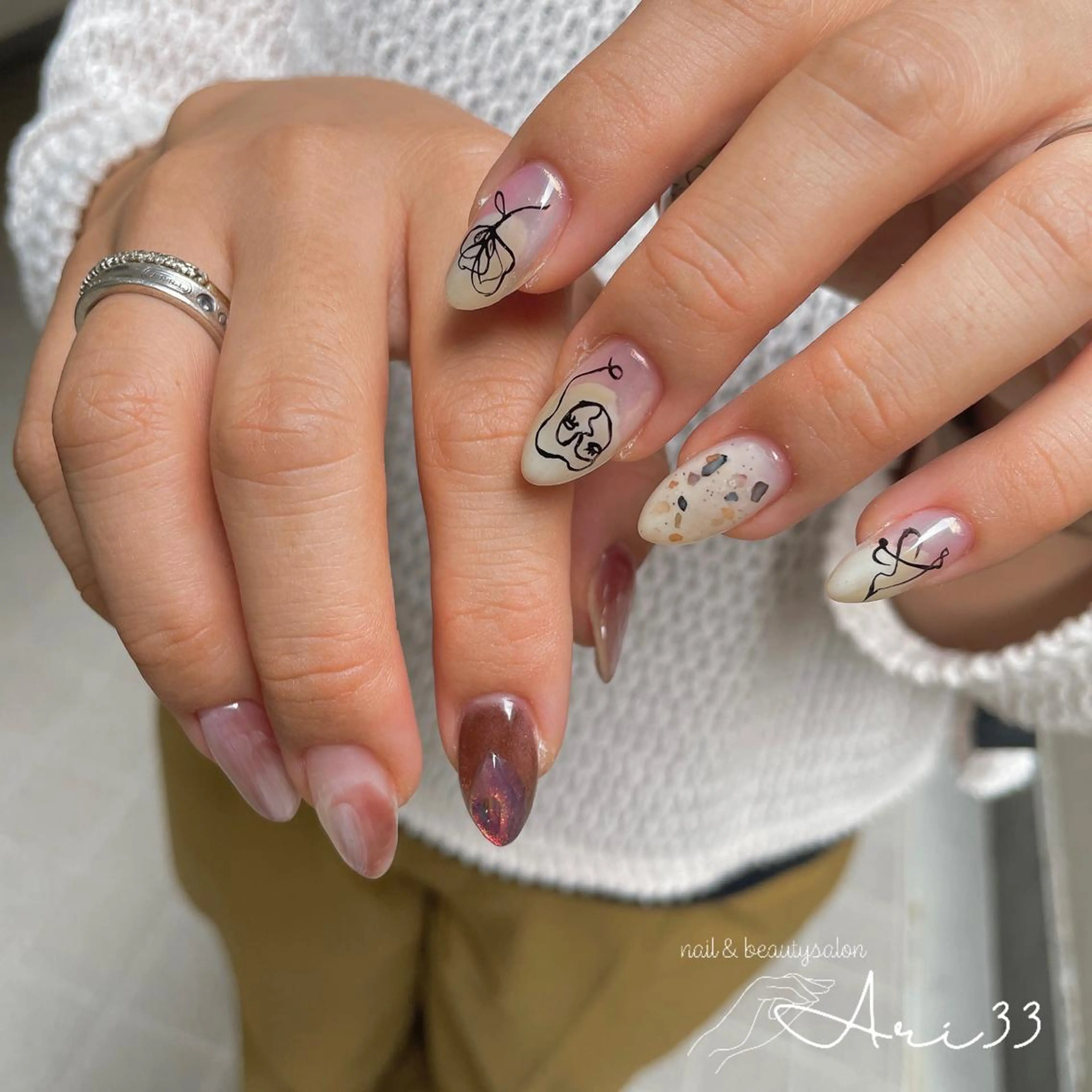 ネイル ハンドネイル プライベートサロン Ari33nailのネイルデザイン