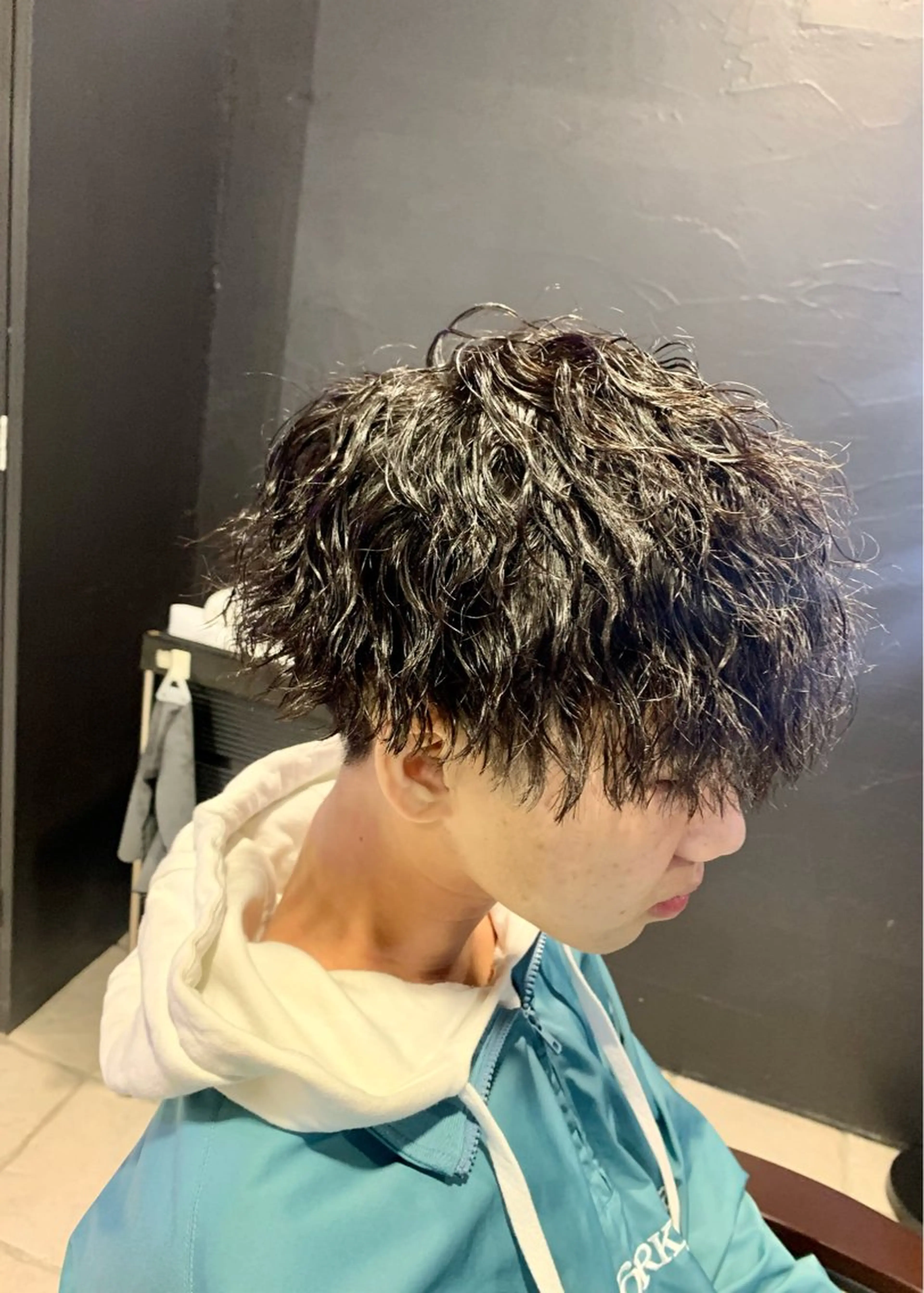 ショート メンズ メンズパーマ/難波/ 心斎橋　室園亮佑のヘアスタイル