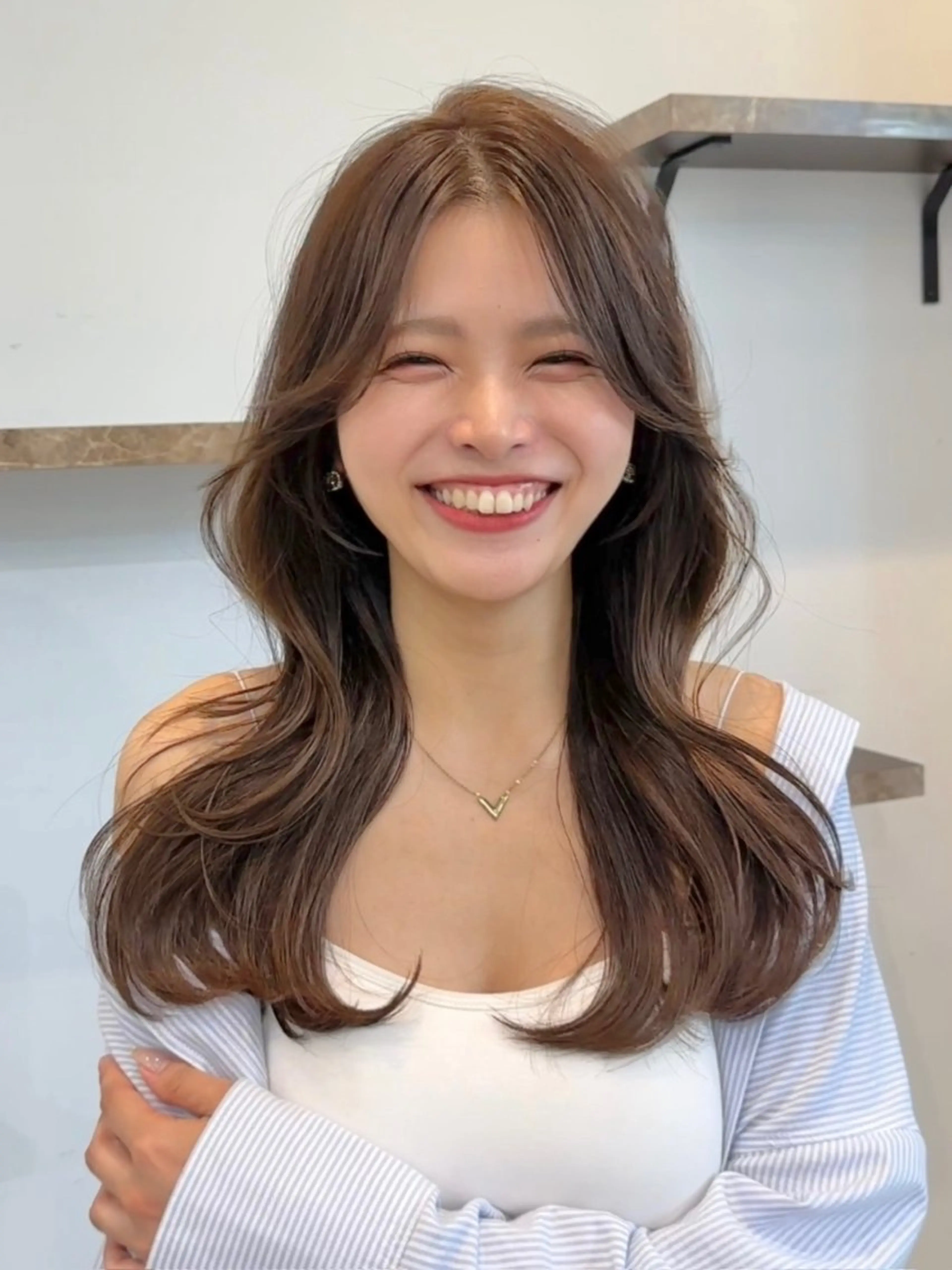 ロング カット ヘアカラー 🎀韓国ボブ/ハイト ーン/まりん🎀のヘアスタイル