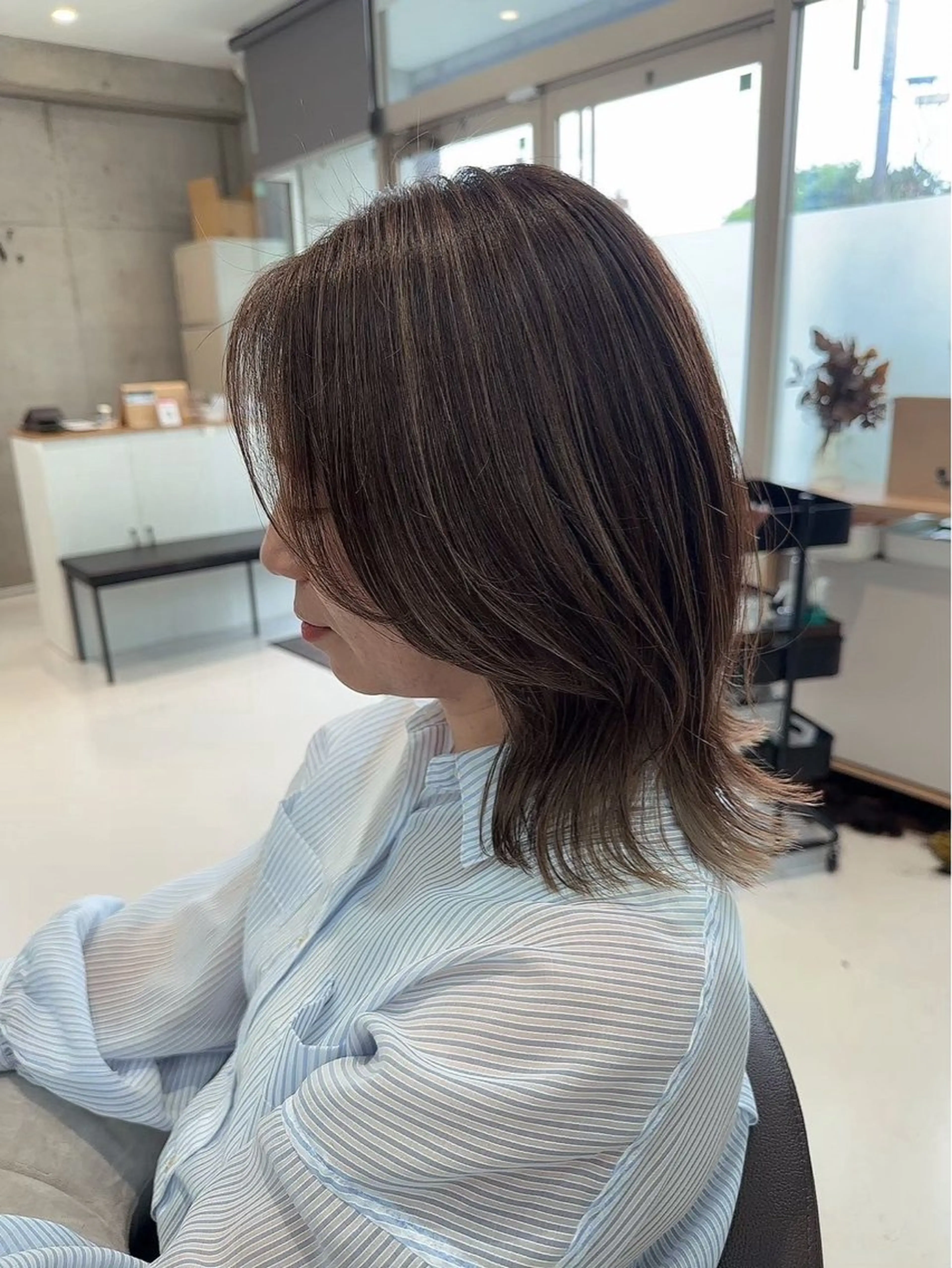 カラー 山崎結菜 🫧透明感カラーのヘアスタイル