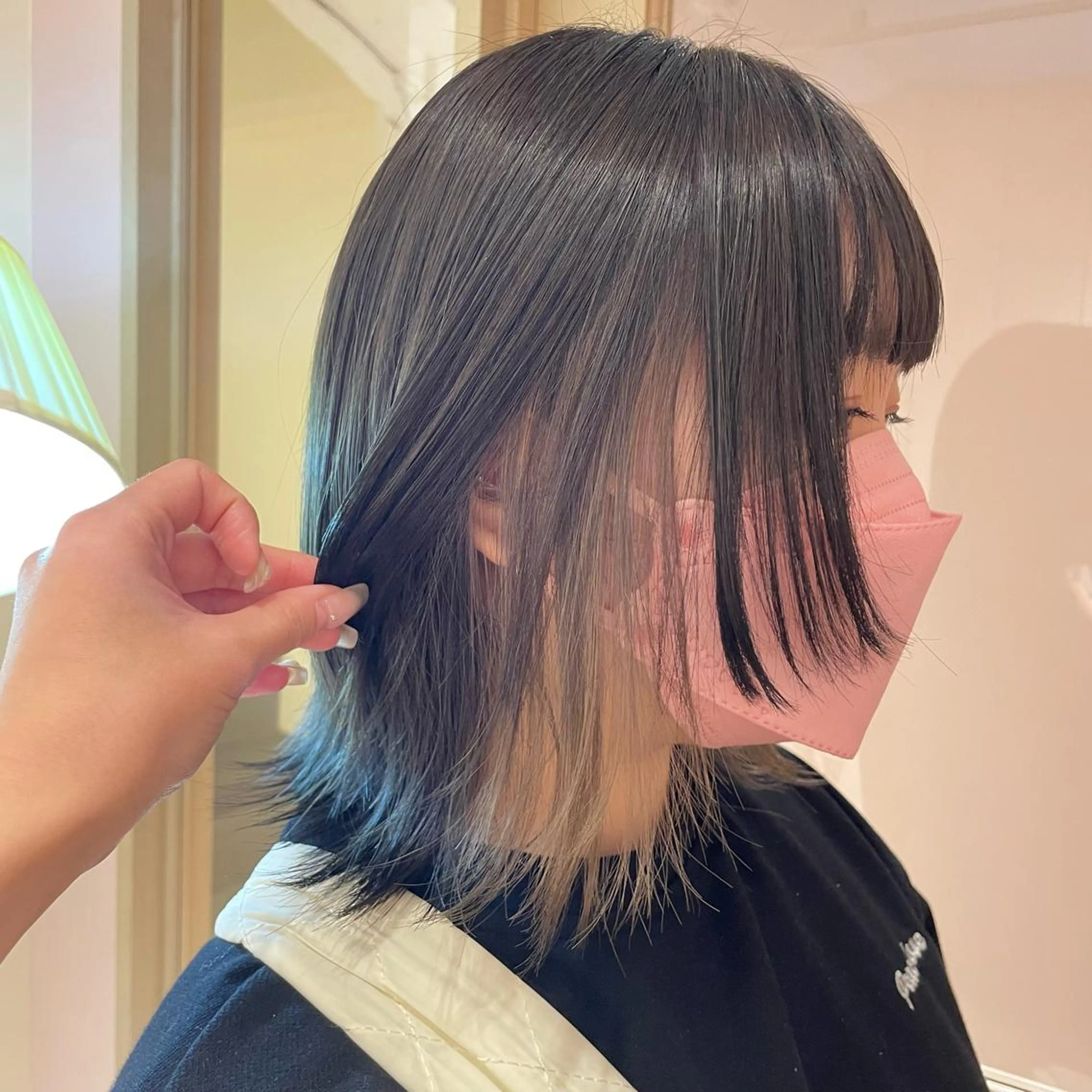 ミディアム ヘアカラー トリートメント ヘッドスパ マホ/日吉/髪質改善 /レイヤー/ガーリーのヘアスタイル