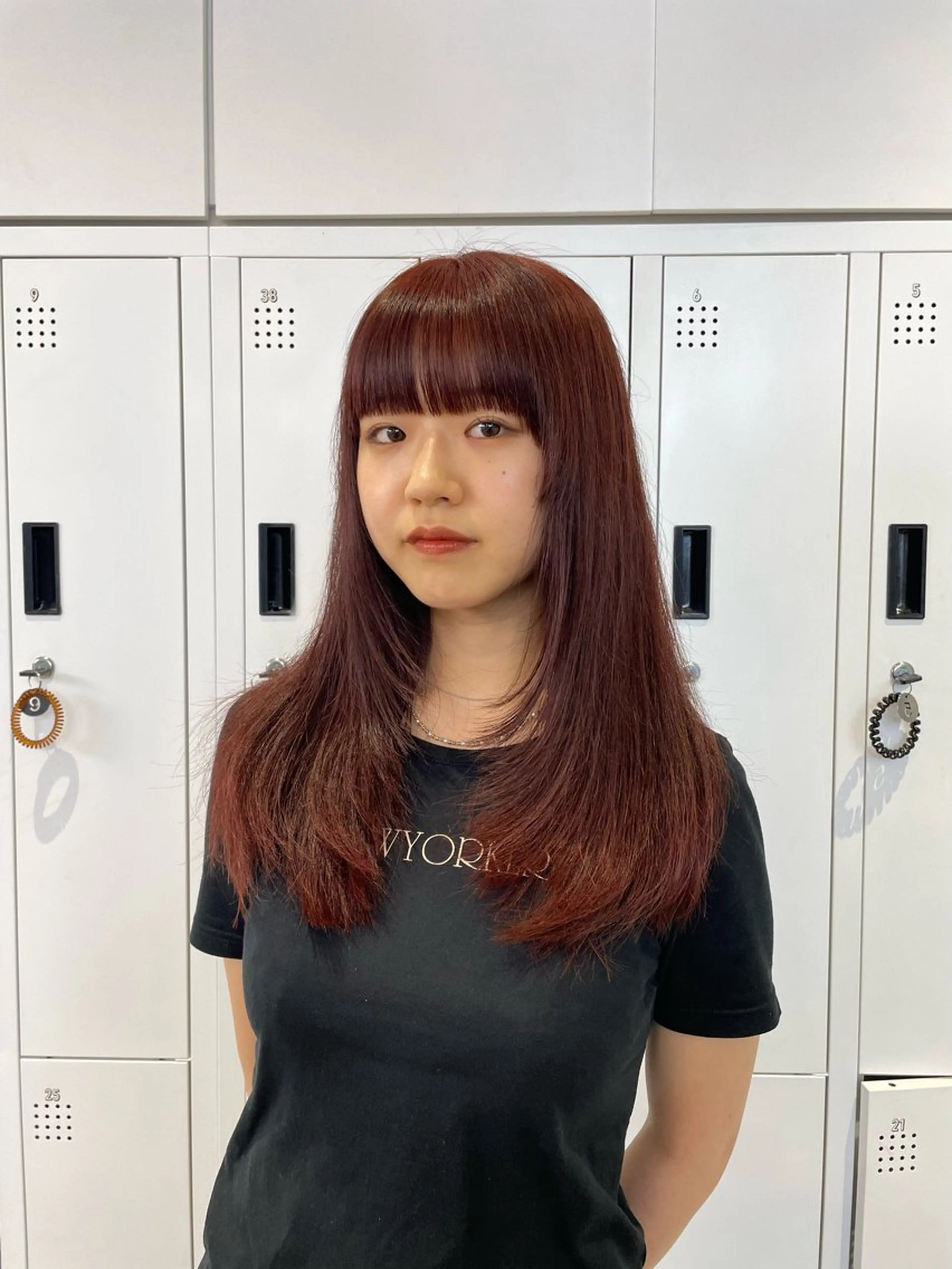 ロング カラー カット 🌟暖色系ハイトーン 🌟AIのヘアスタイル