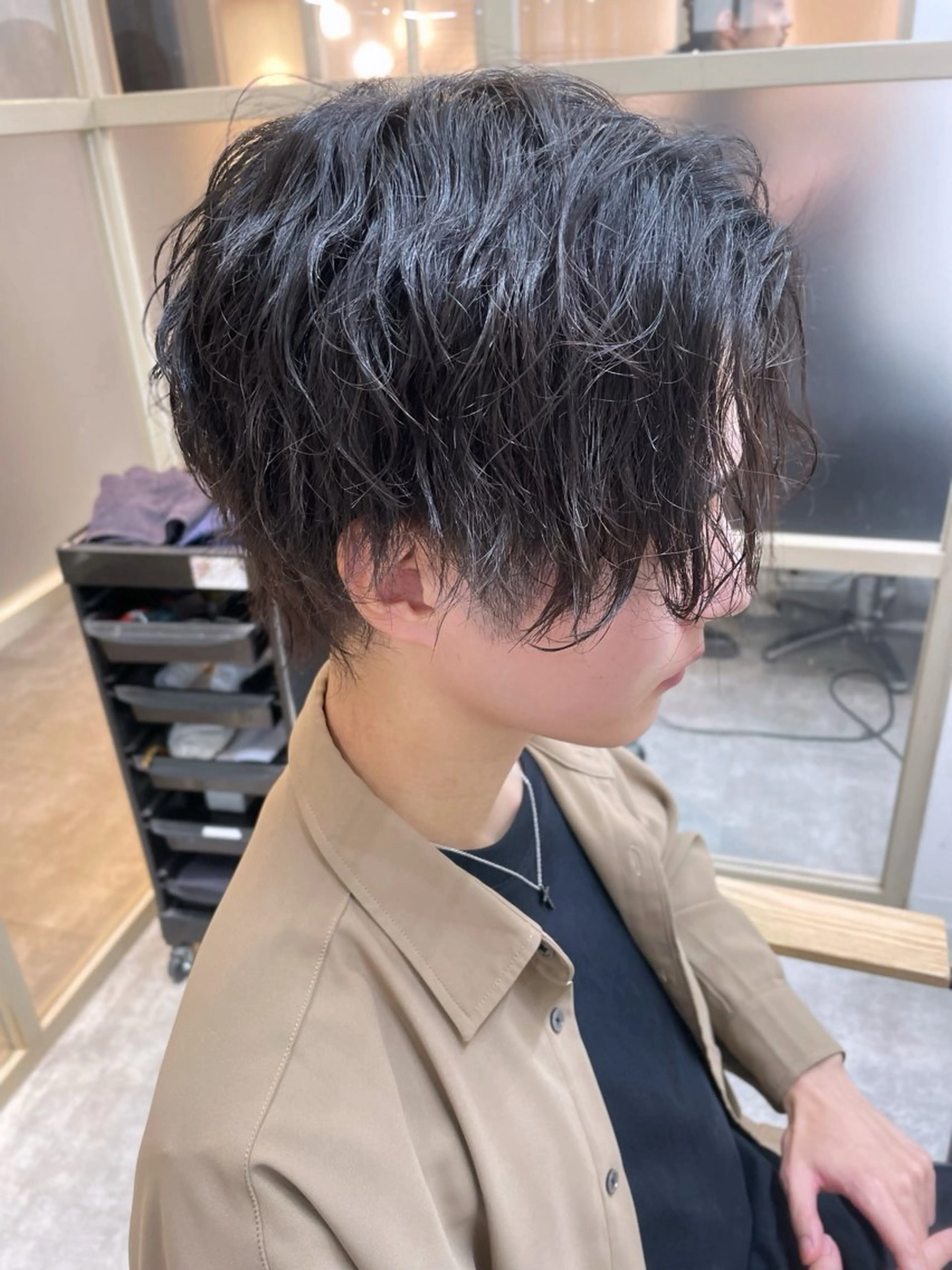 ミディアム メンズ カット ヘッドスパ EMANON新宿南口所属・ケアブリーチ×艶カラ ー️🫧Shioriのヘアスタイル