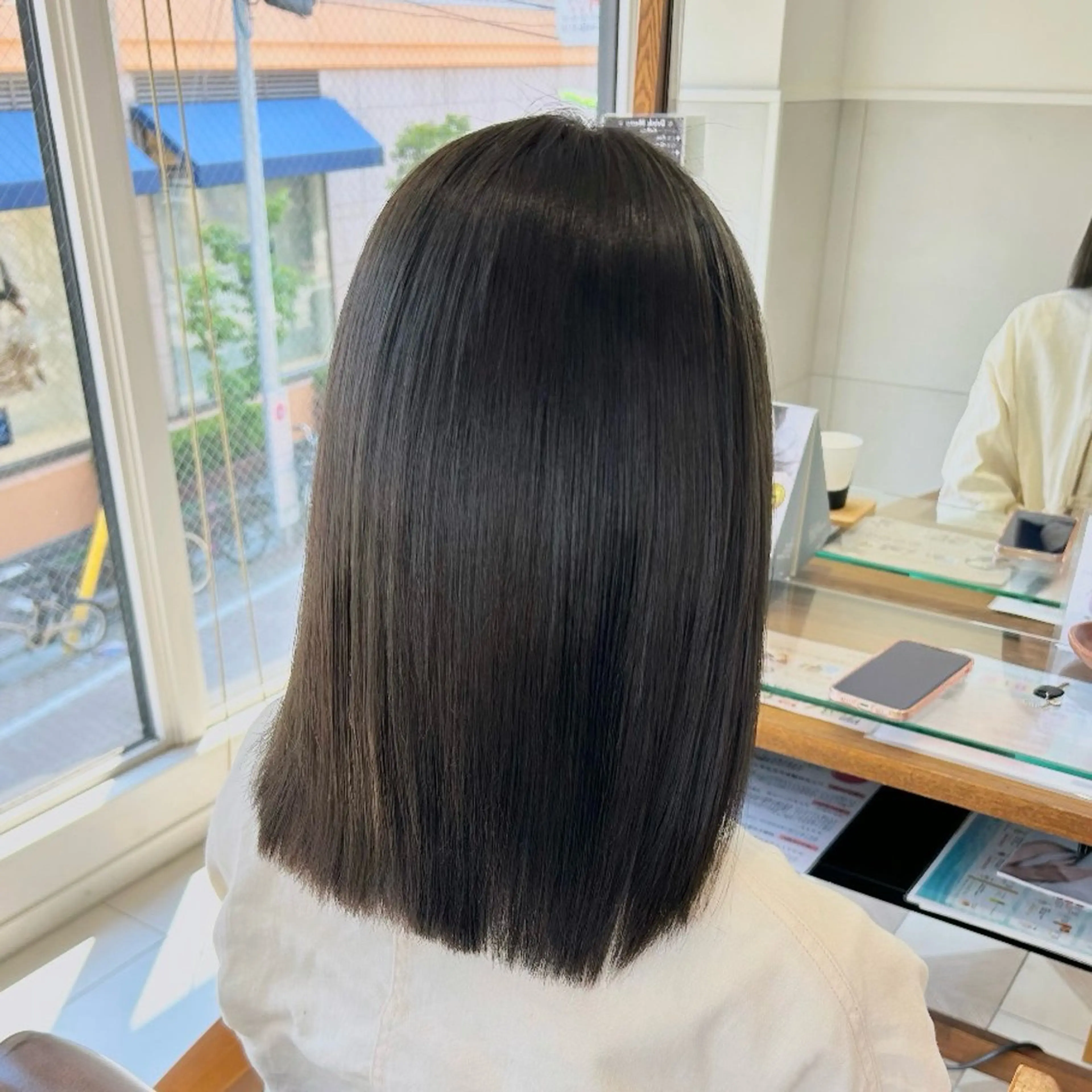 セミロング カラー ヘアアレンジ ヘアカラー 吉水 彩乃 /ボブ/透明感カラーのヘアスタイル