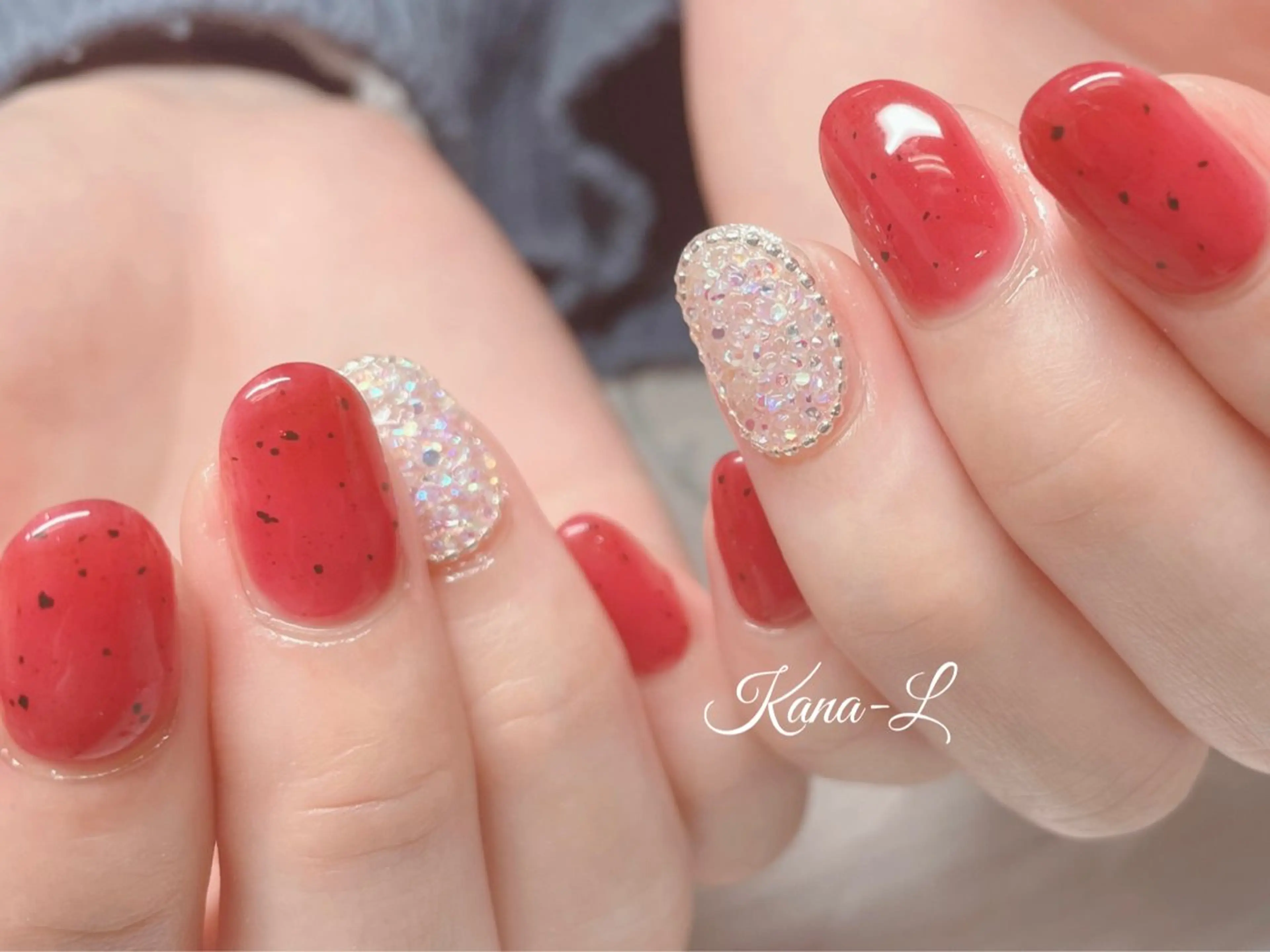 ネイル ジェルネイル 韓国ネイル パラジェル 春ネイル ワンホンネイル 芦辺 香奈のネイルデザイン