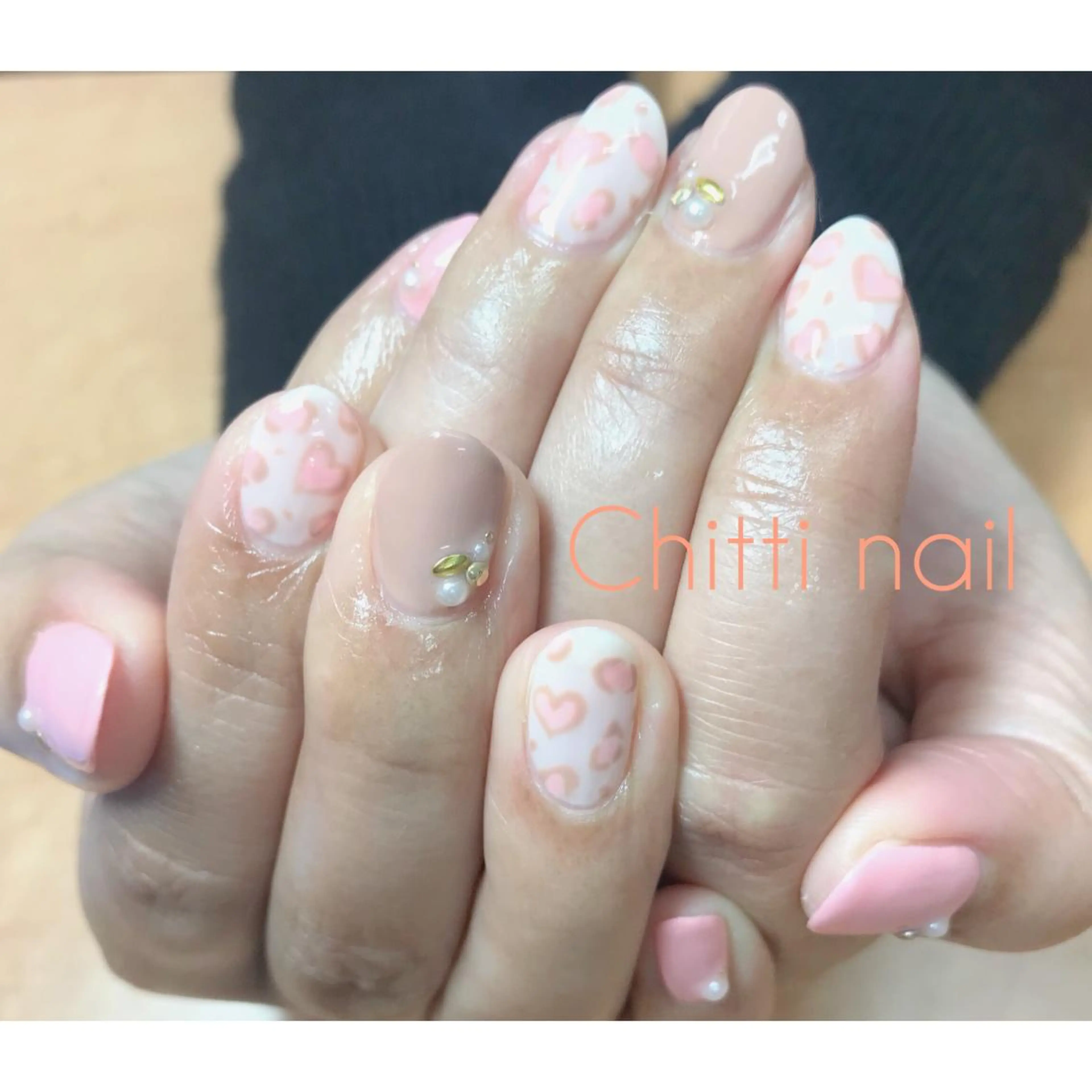 ネイル ハート パステルネイル Chitti yuuriのネイルデザイン