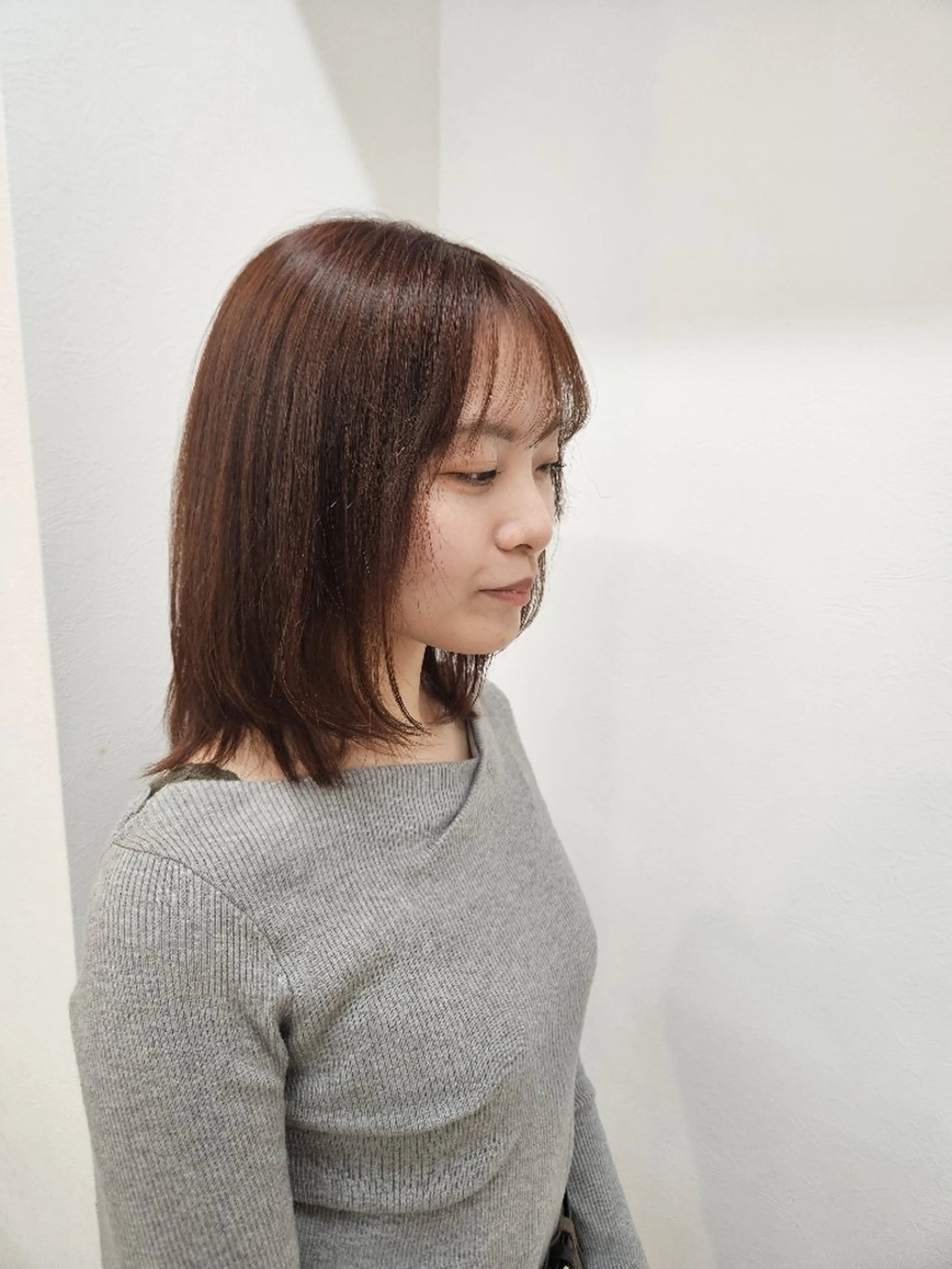 ミディアム オレンジブラウン カット ヘアカラー 林慶吾/ショートボブ /デザインカラーのヘアスタイル