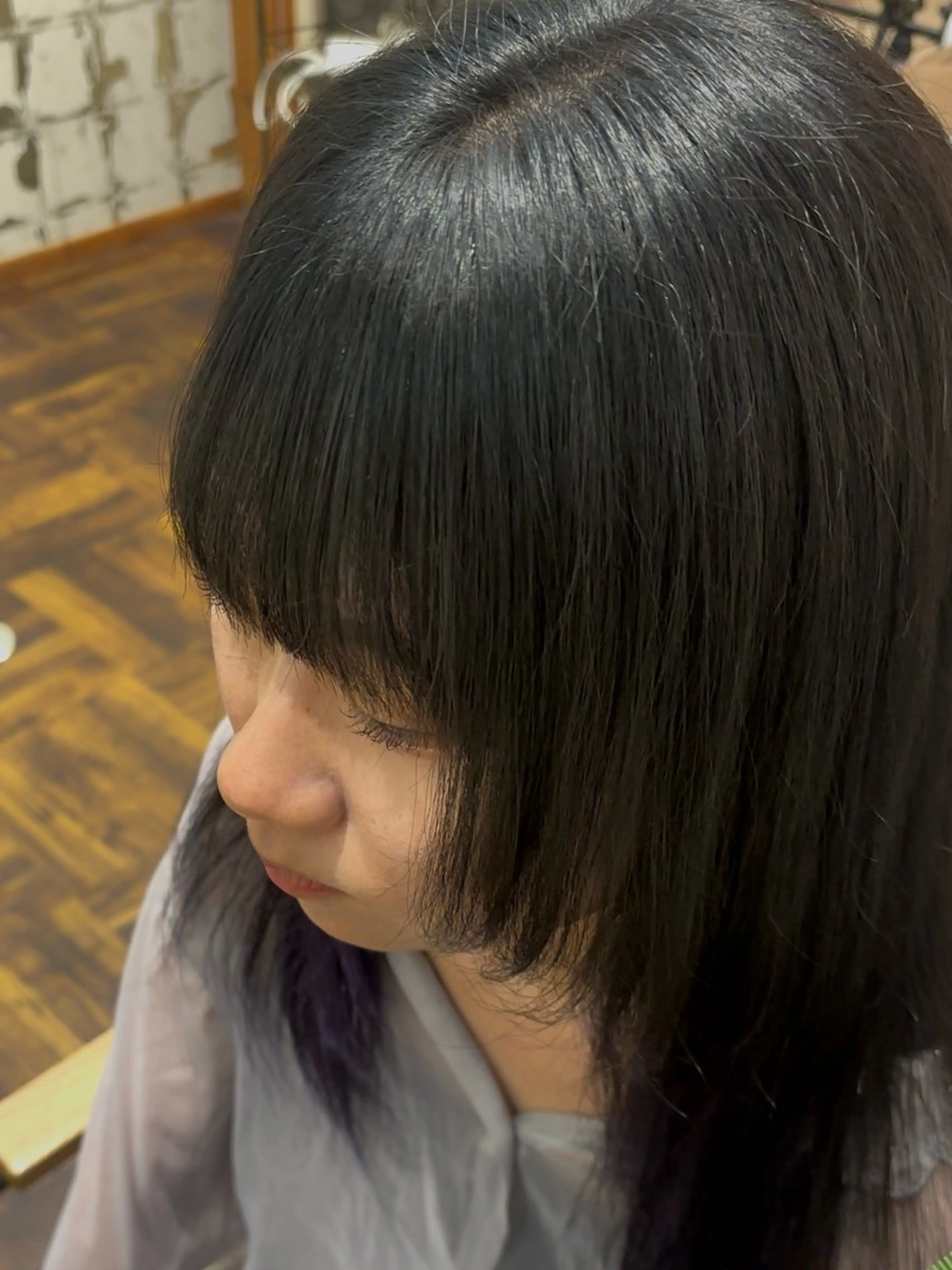 ロング カット 縮毛矯正 くるみ ／JILLfrancのヘアスタイル