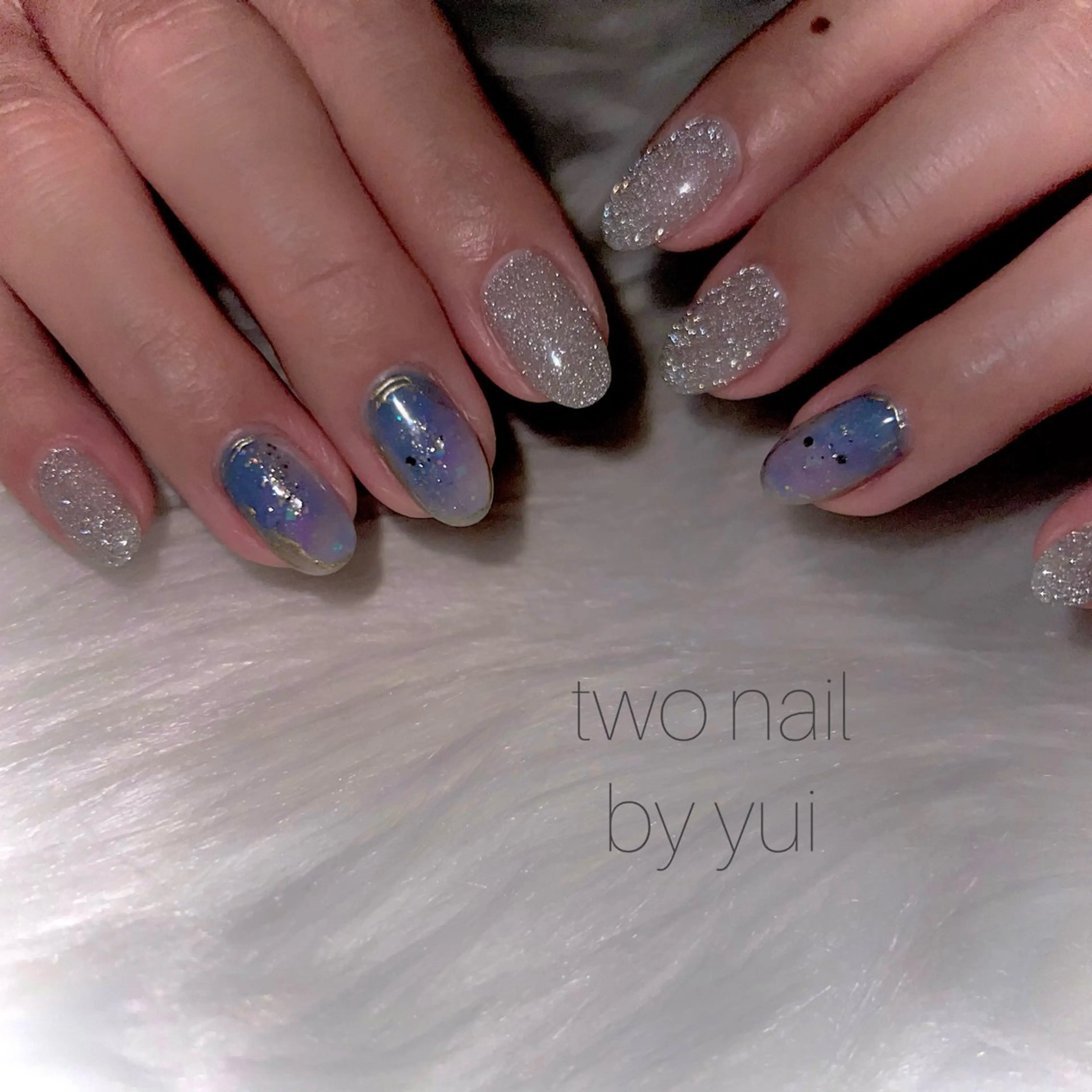 ネイル アートネイル ネイルチップ ホワイト ハンドネイル two nailのネイルデザイン