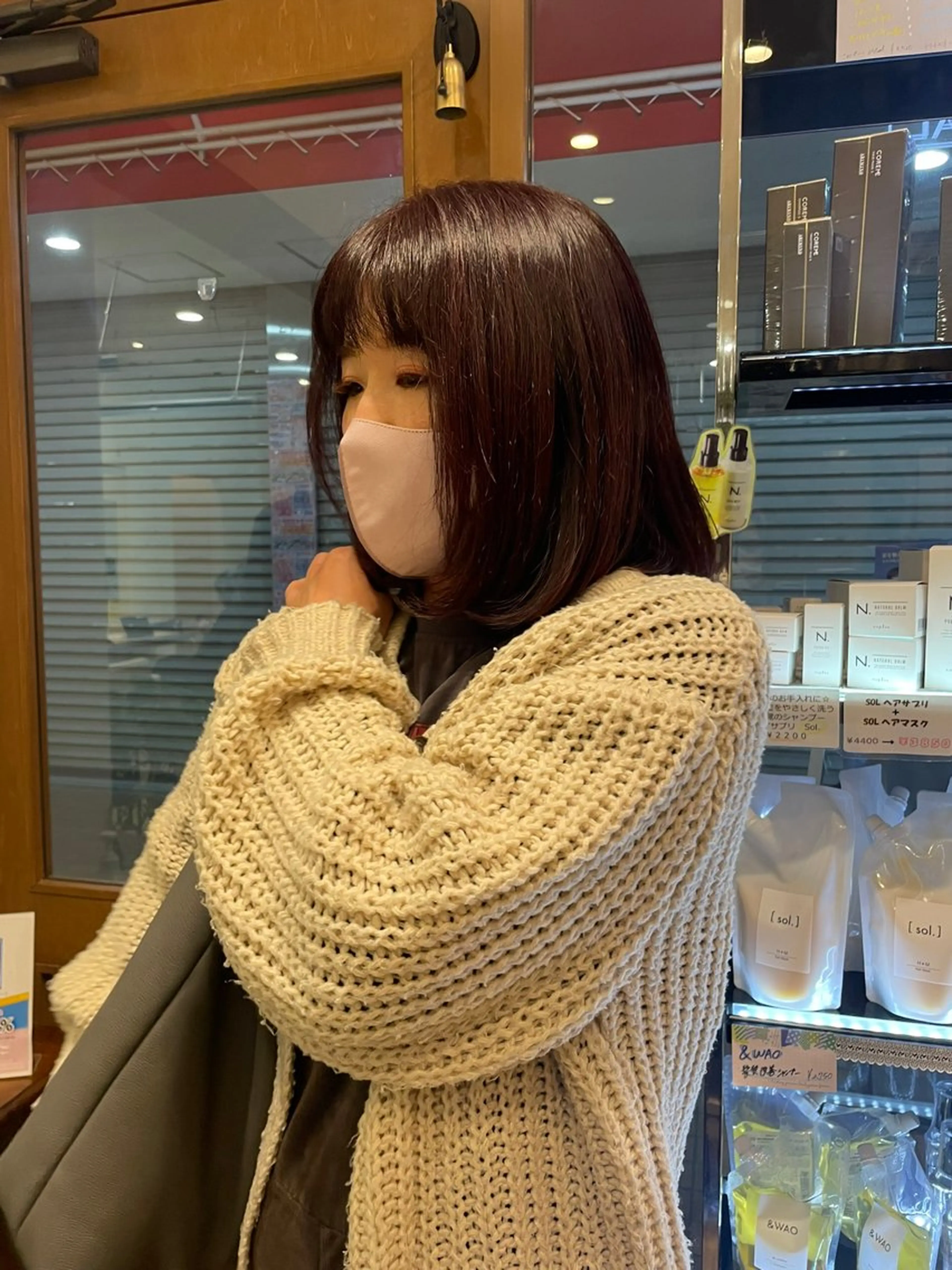 ミディアム カラー ブラウンカラー ピンクカラー 髪質改善/Bloss om🌷高橋沙衣のヘアスタイル