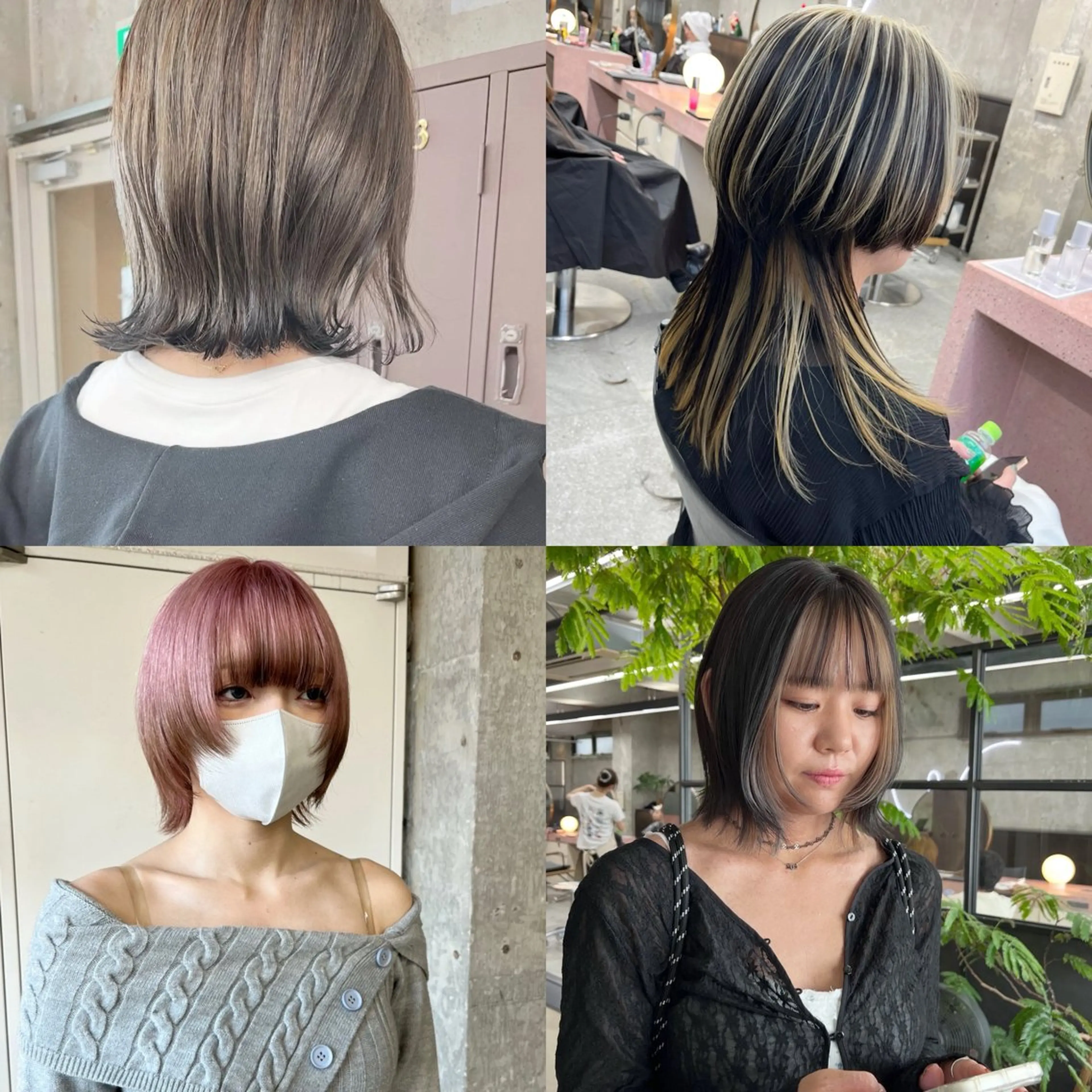 ミディアム カラー デザインカラー カット ヘアカラー 小木曽智美 /ボブ/ショートのヘアスタイル