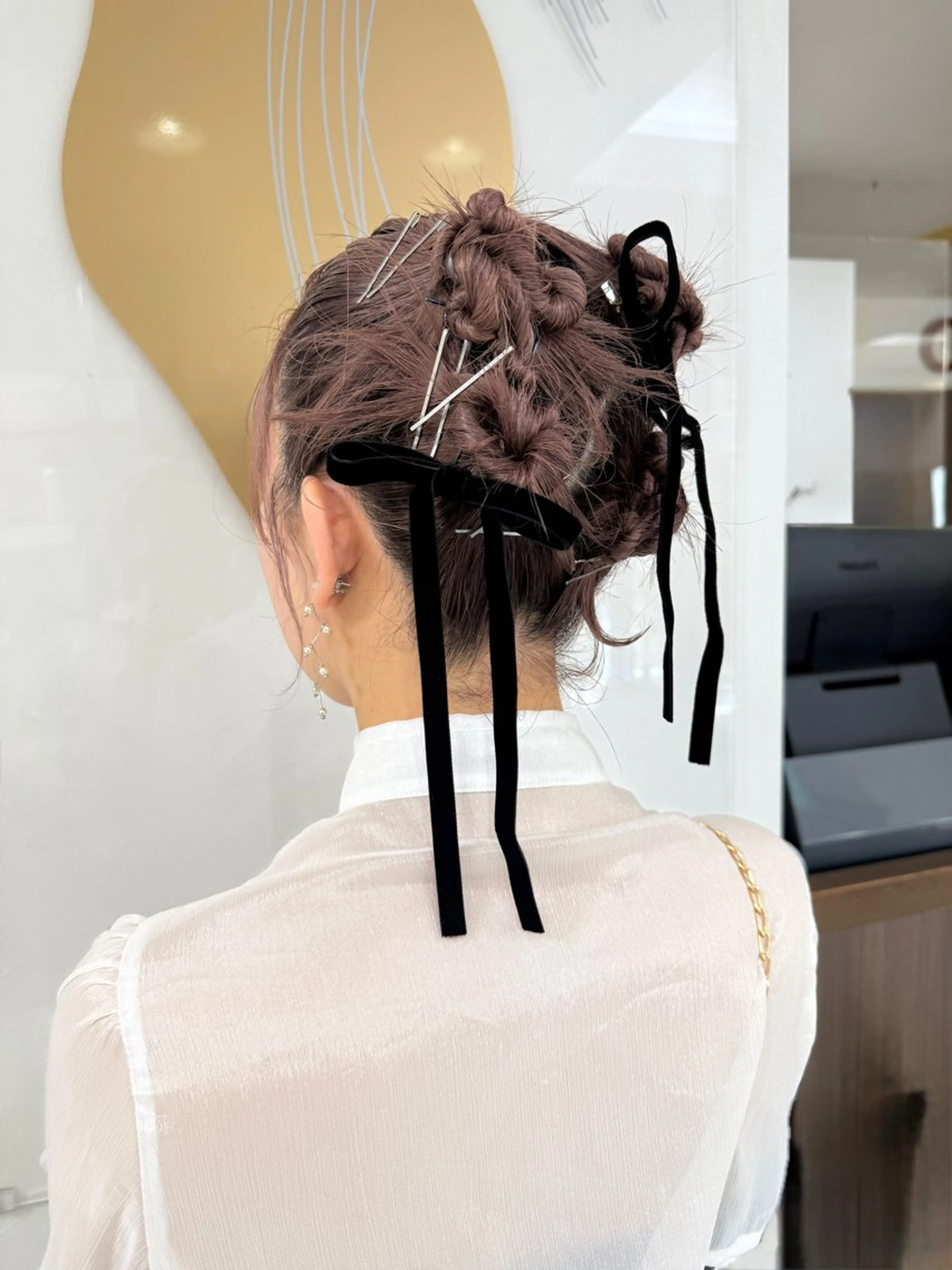 ミディアム PiED DE POULE POCHE所属・酒井 陽南乃のヘアスタイル