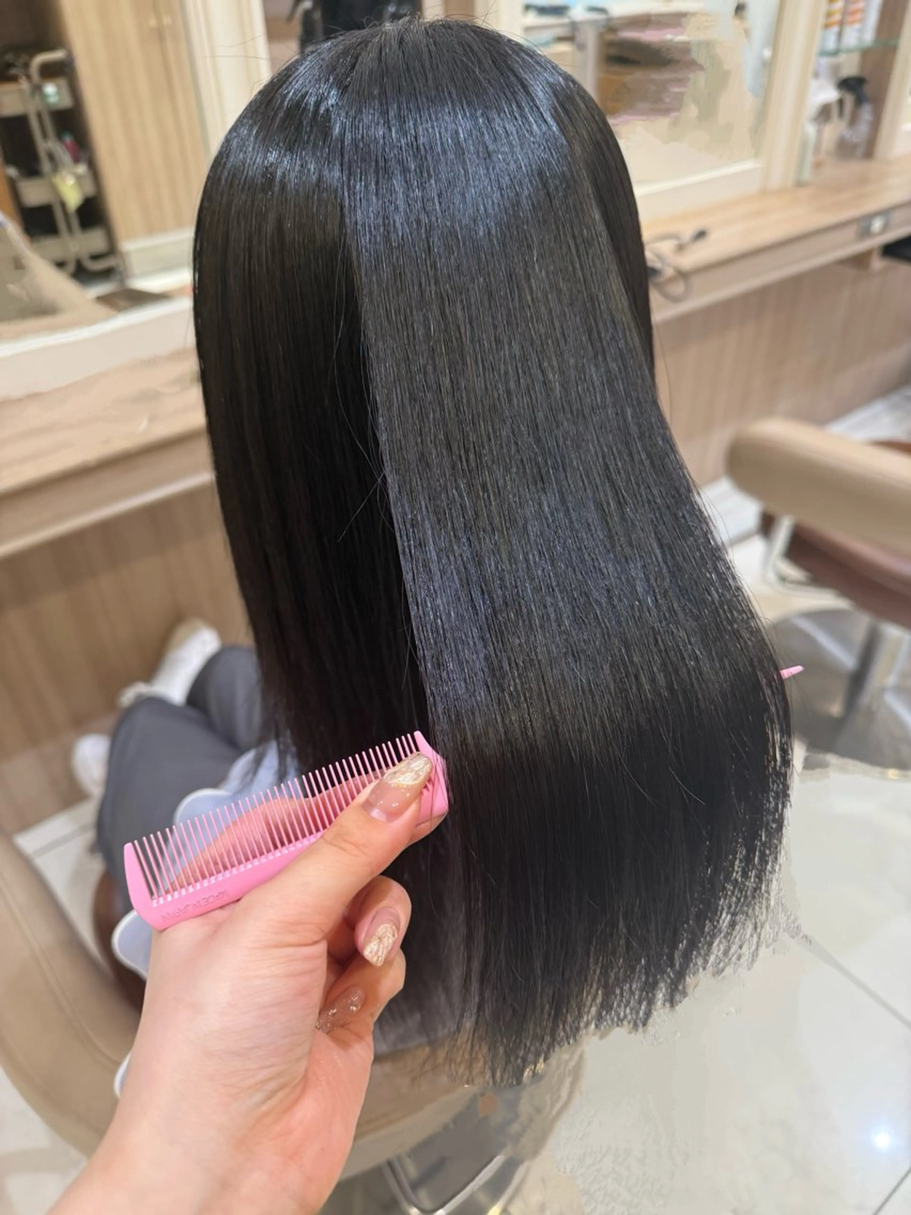 セミロング パーマ カット 縮毛矯正 トリートメント 韓国ヘアメイク🎀/ 縮毛矯正✨山本媛香のヘアスタイル