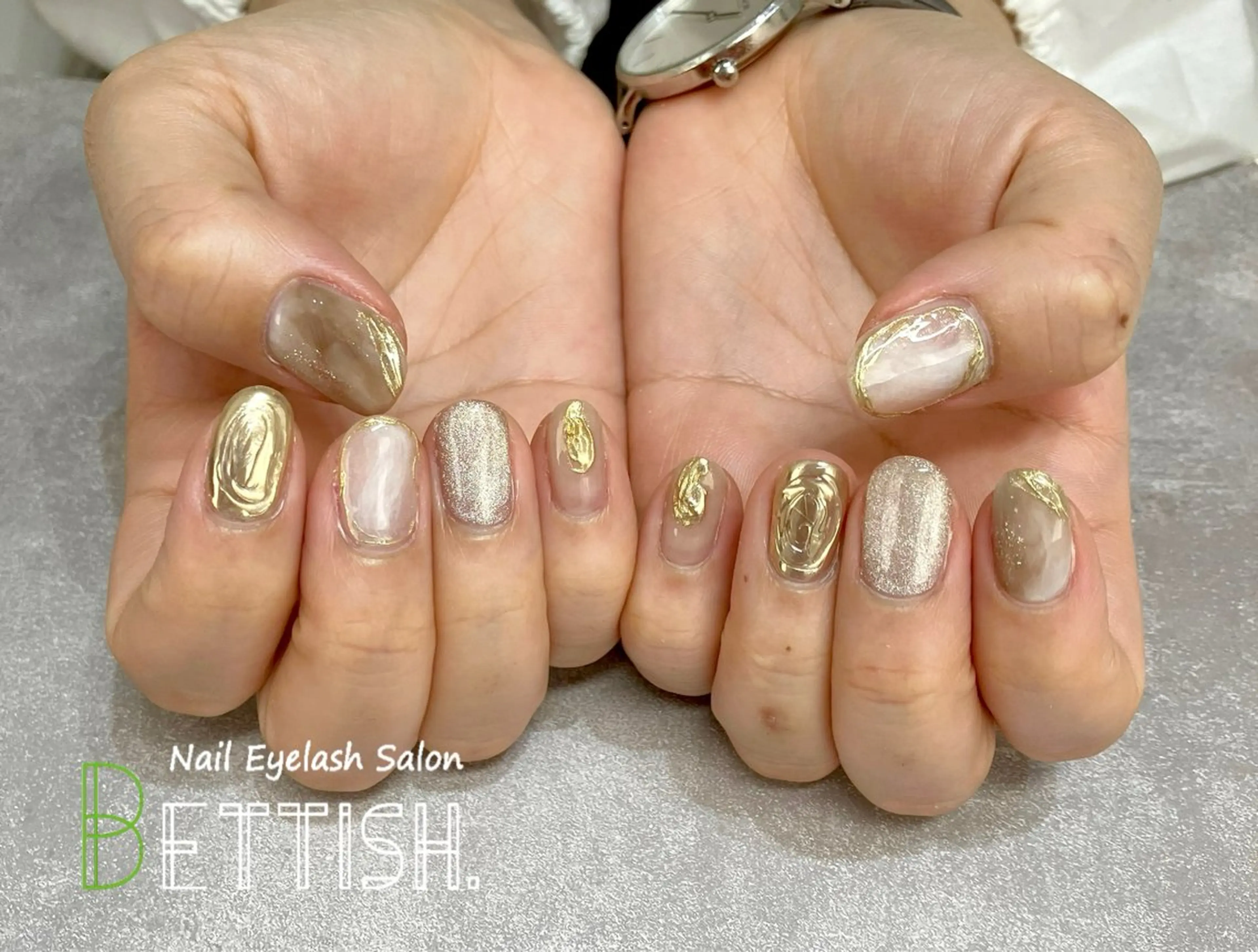 ネイル ブラウン ニュアンスネイル ハンドネイル BETTISH. KUMIKO☺︎︎のネイルデザイン